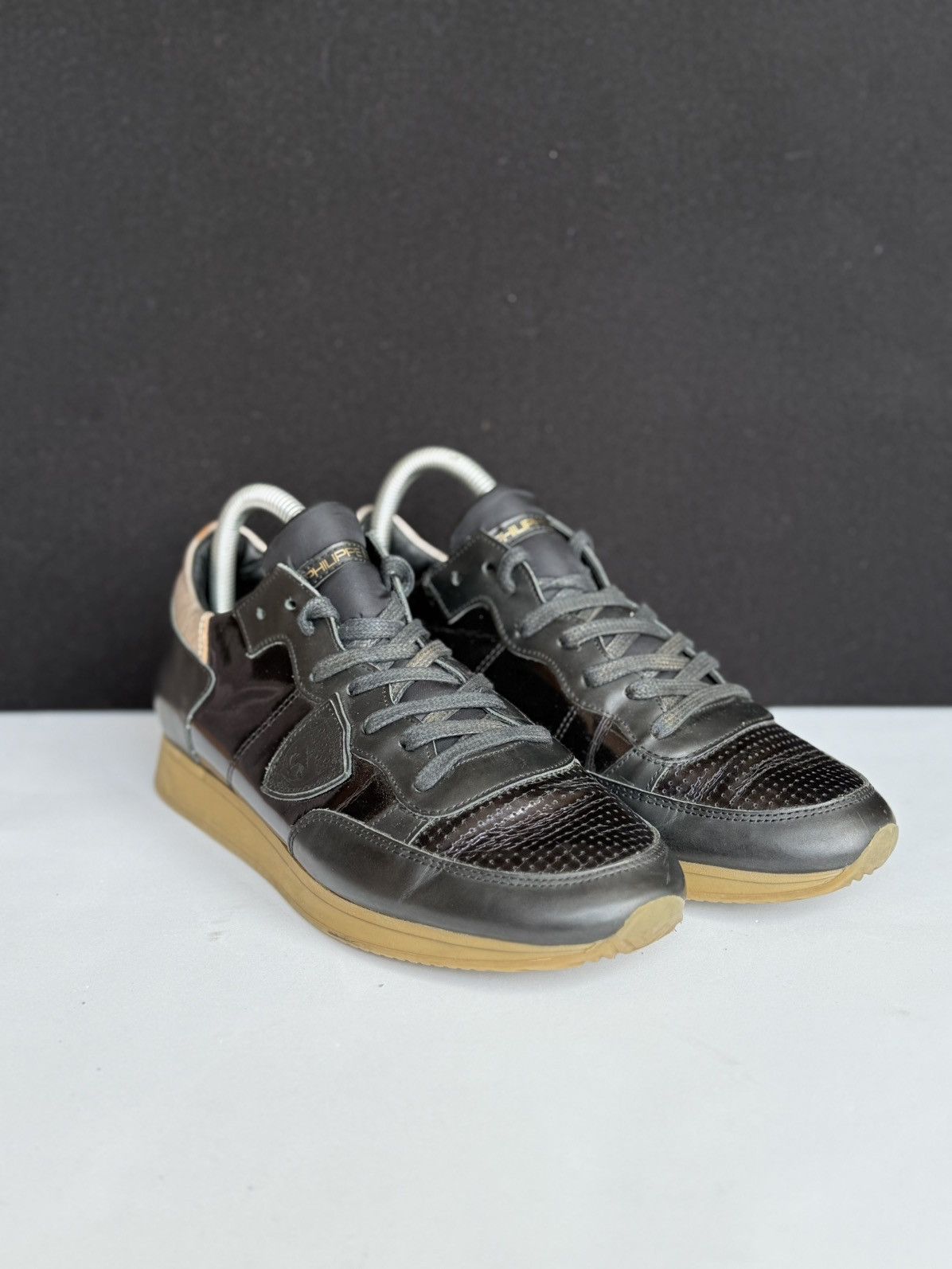 Puma Philippe Model Black Leather Sneakers size 39 Size US 9 / IT 39 - 1 Thumbnail