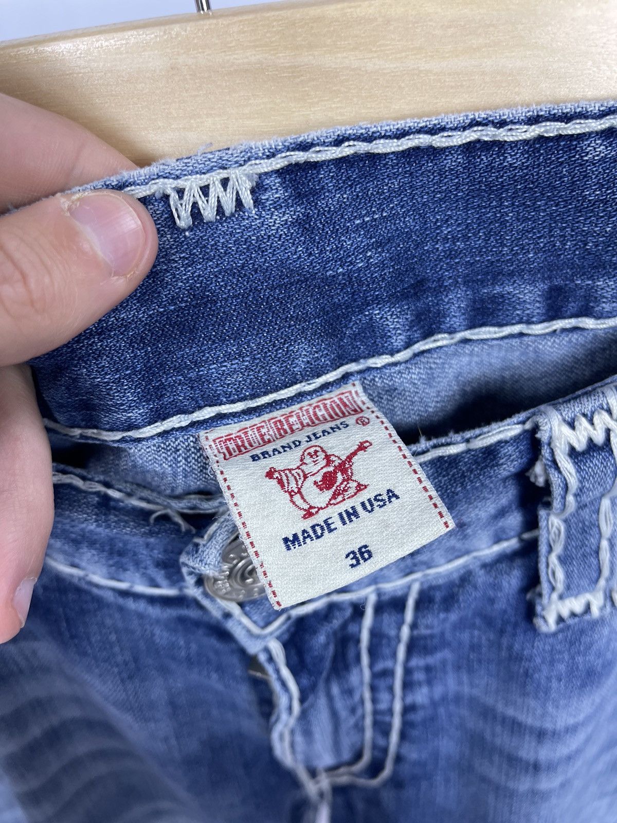 True Religion True Religion Shorts Billy Super T Y2K Denim Size 36 BlueUSA Size US 36 / EU 52 - 6 Thumbnail