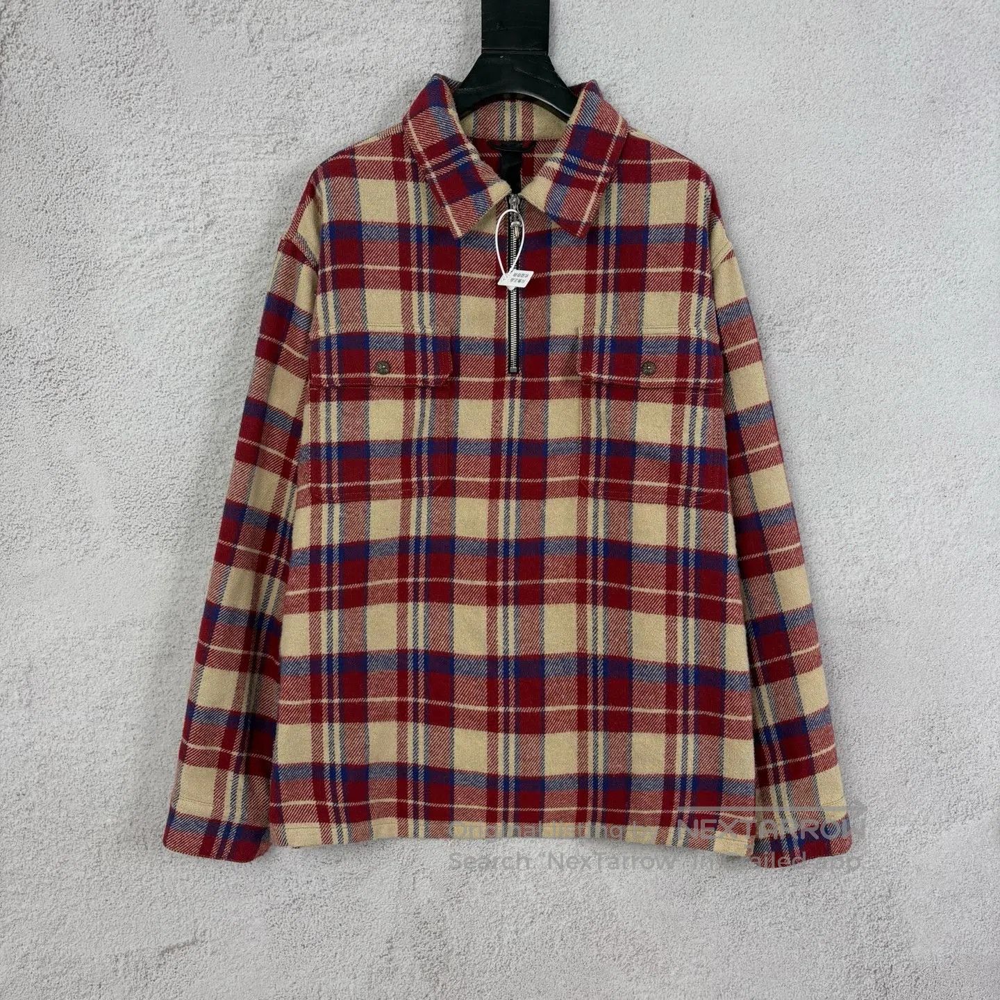 Chrome Hearts CHROME HEARTS Grid Half-Zipper Flannel Silver Jewelry Shir Size US XL / EU 56 / 4 - 1 Thumbnail