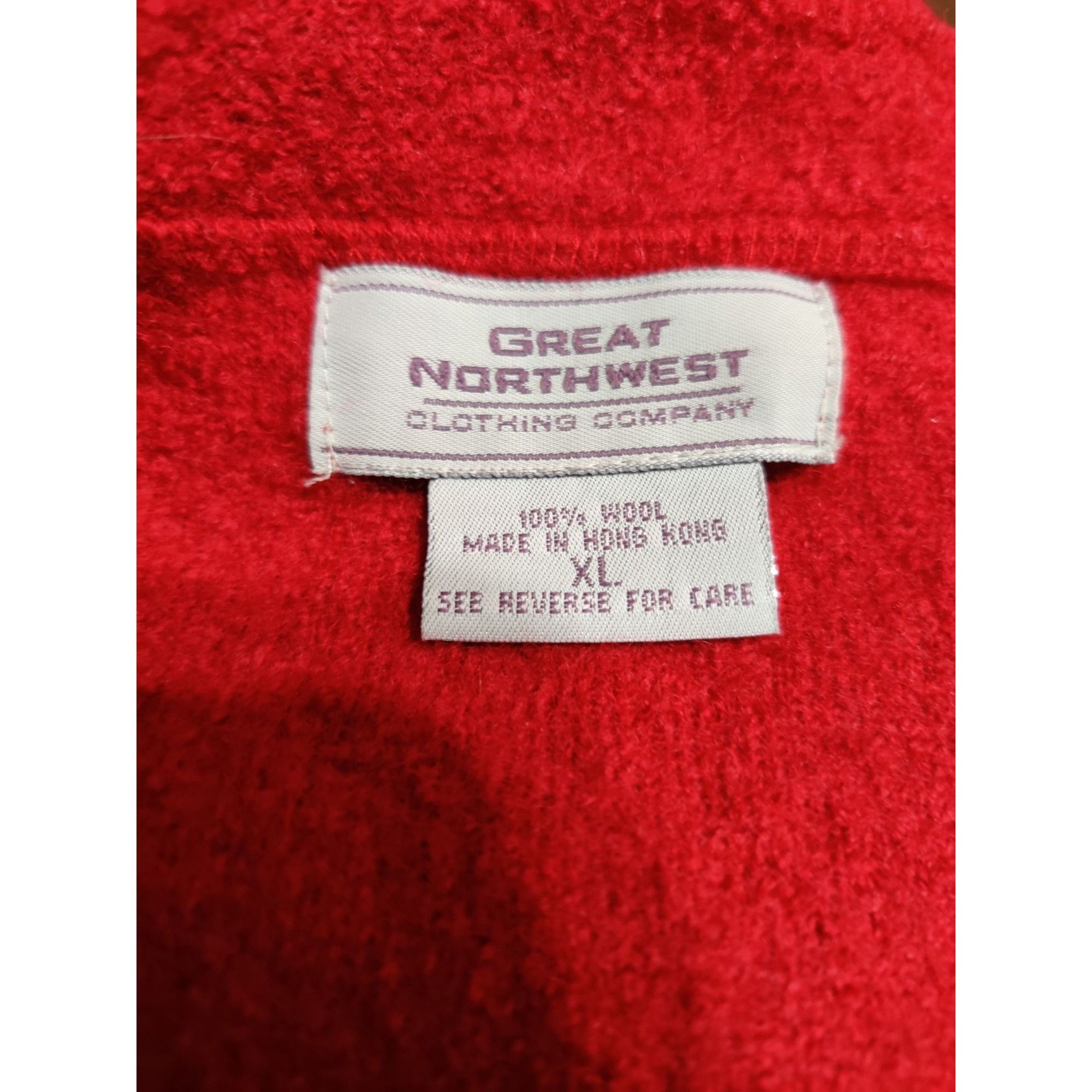 Great Northwest Vintage Great Northwest XL Red Wool Vest Button Front Wester Size XL / US 12-14 / IT 48-50 - 6 Thumbnail