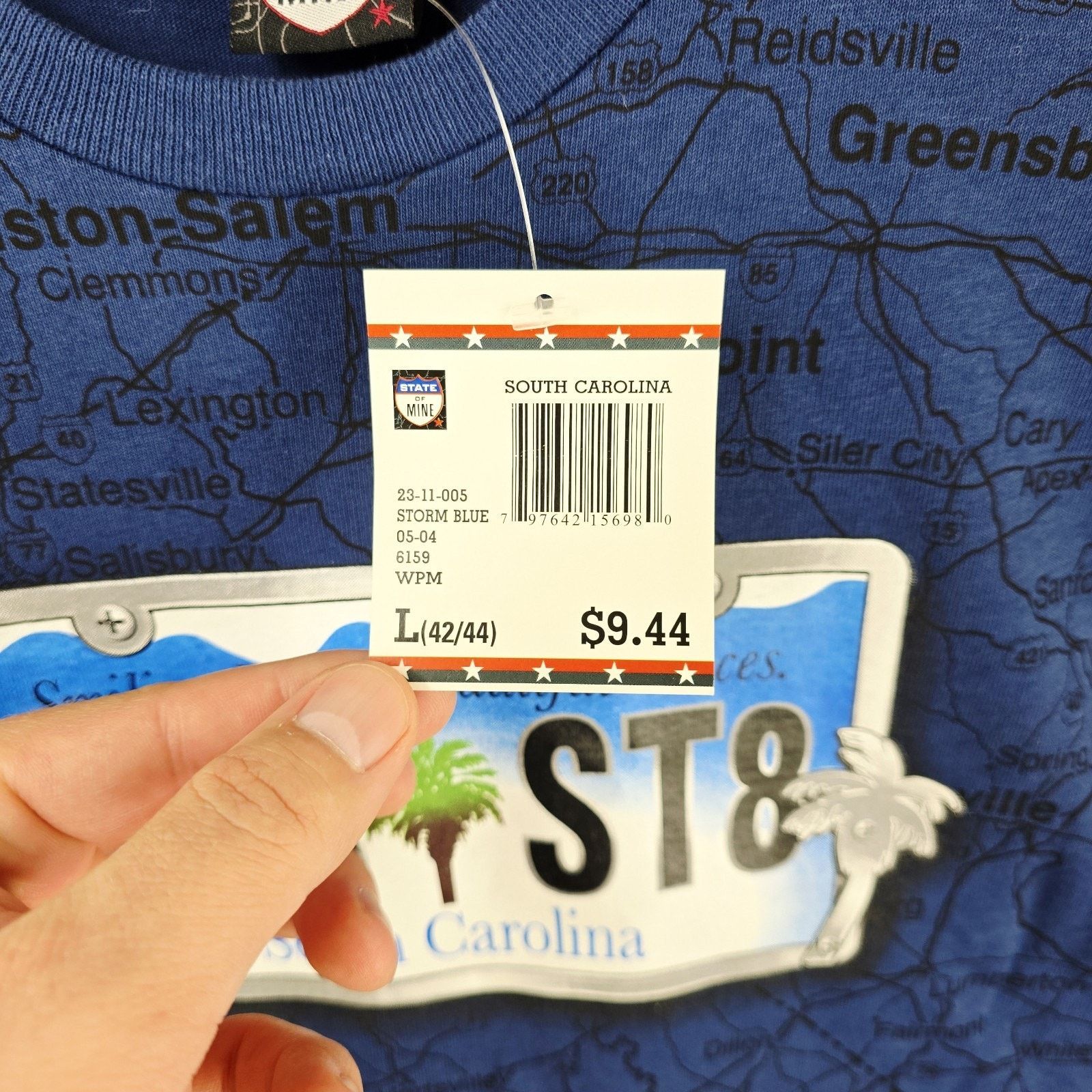 Other NWT Vintage State Of Mine South Carolina Map AOP Shirt Large Size US L / EU 52-54 / 3 - 6 Thumbnail