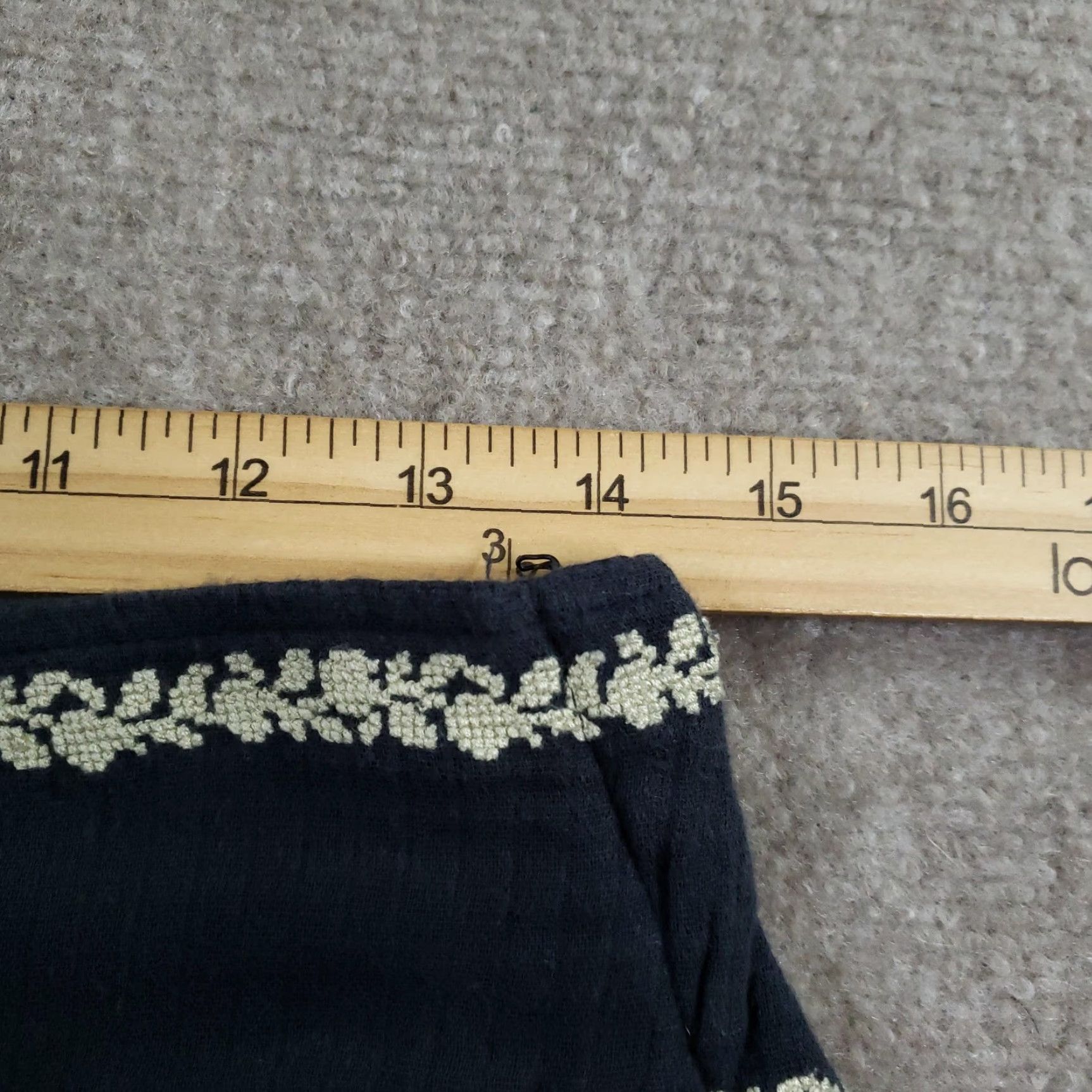 Vintage Isabel Marant Etoile Skirt Womens 36 Flare Short Navy Blue Embroidered Floral Pockets Lined Zip Bohemian Festival Casual Party/Cocktail Size 25" / US 0 / IT 36 - 3 Thumbnail