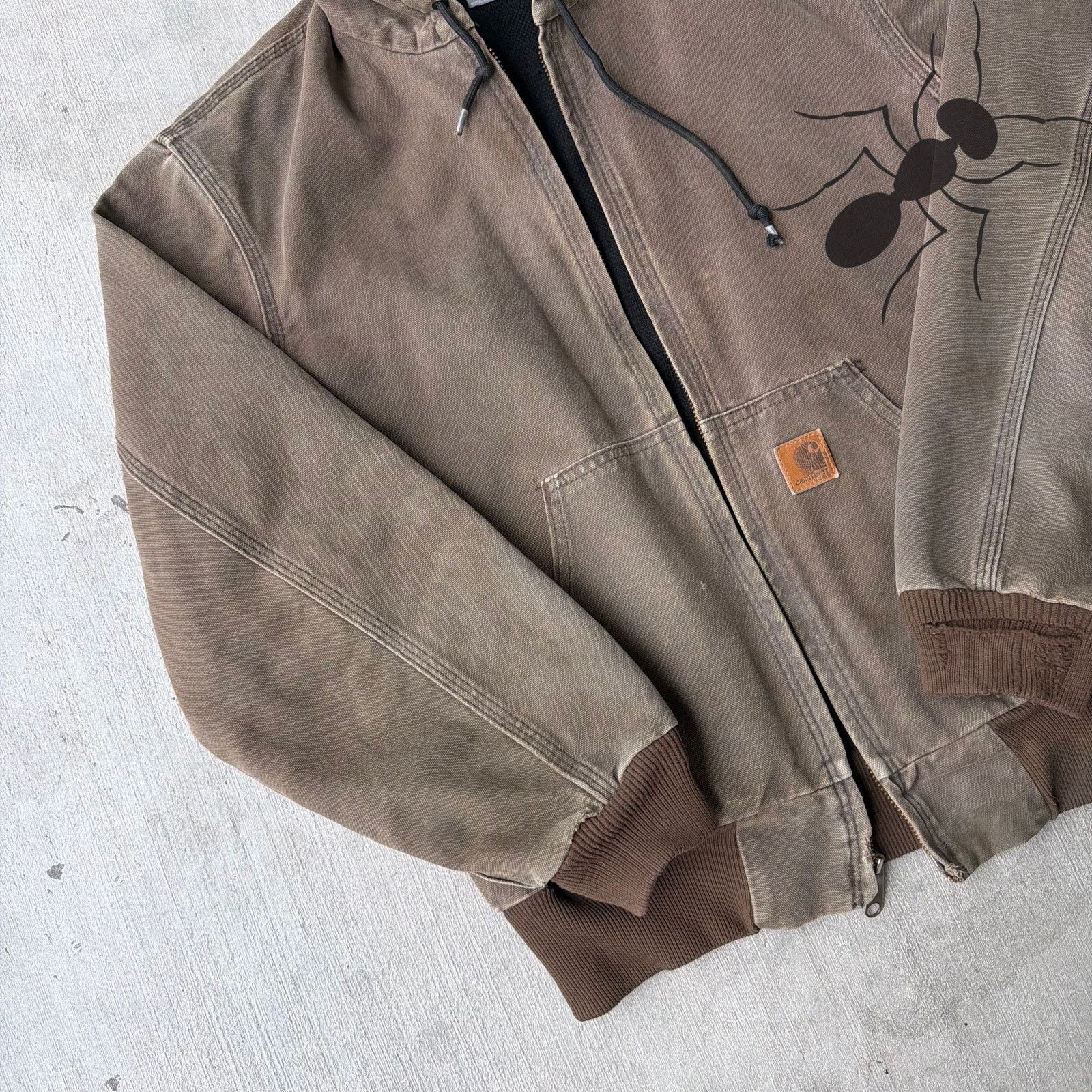 Carhartt × Vintage Carhartt brown hooded work wear jacket Size US S / EU 44-46 / 1 - 2 Thumbnail