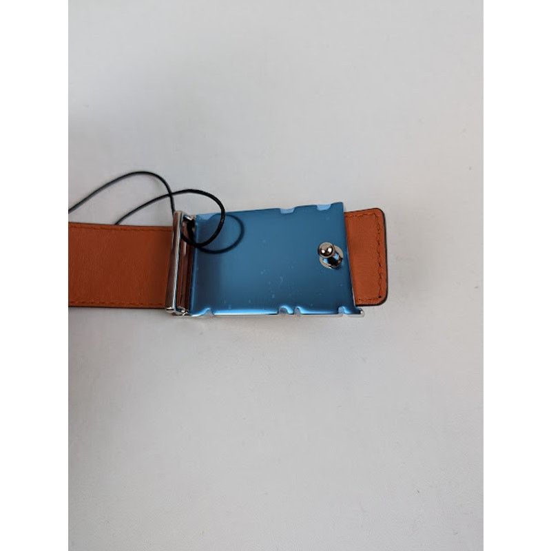 Amiri o1rshd1 Q:2 / Size: 85 / Pebbled Amiri Belt in Orange Size 34 - 6 Thumbnail