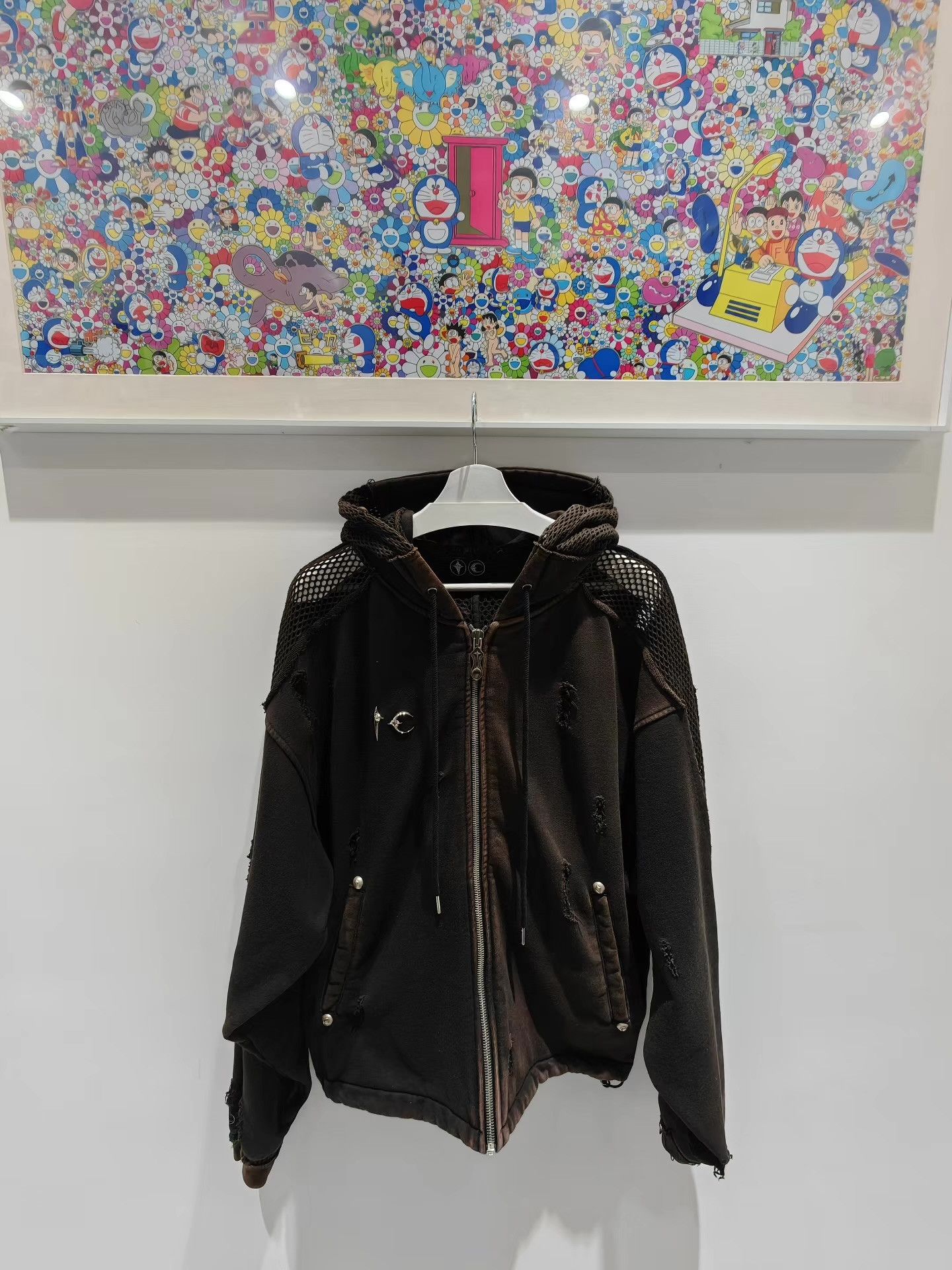 Thug Club Adidas x Thug Club Teamgeist Hooded Zip Up in Maroon