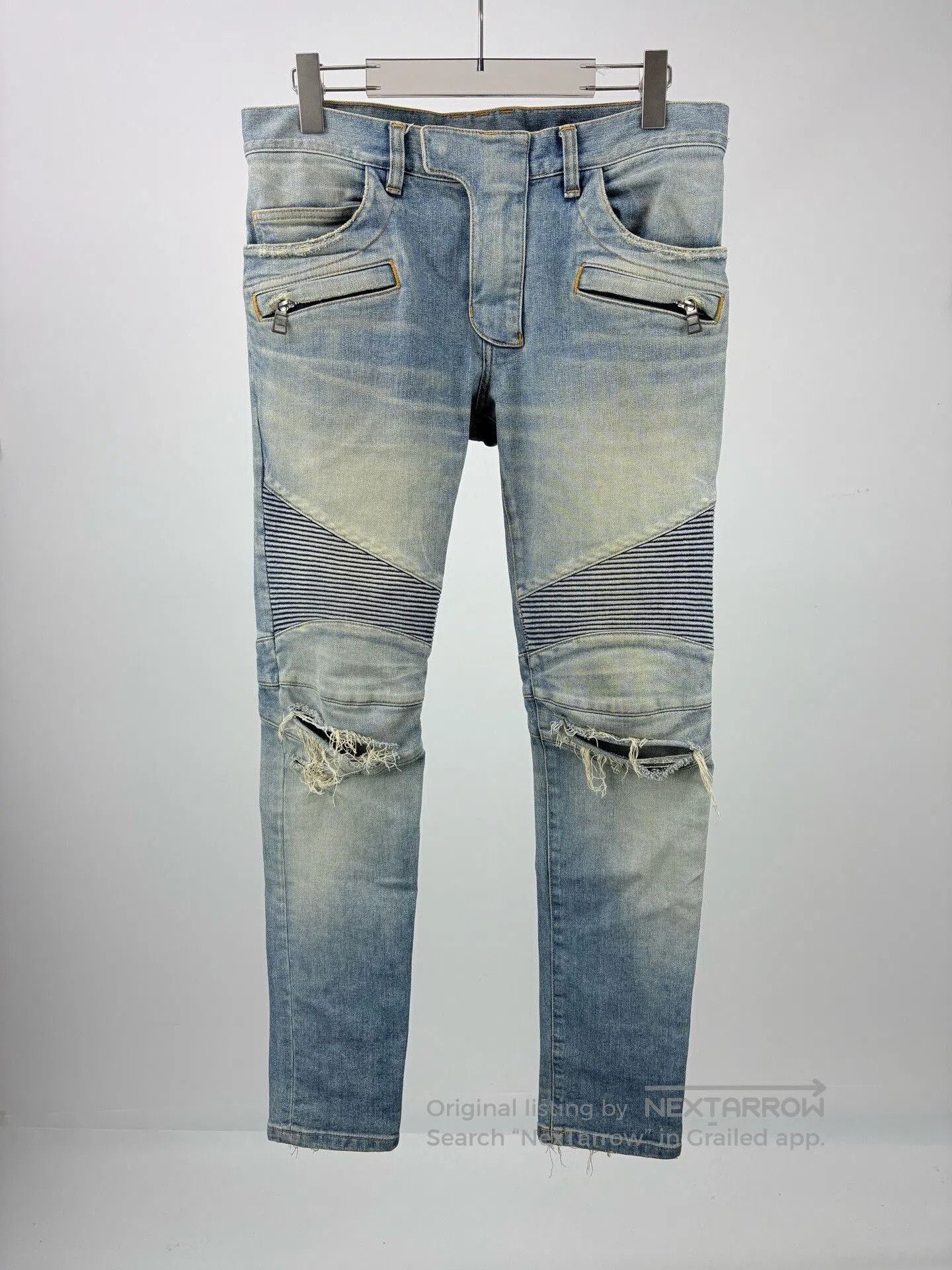 Balmain Balmain Distressed Knife. Size US 30 / EU 46 - 1 Thumbnail