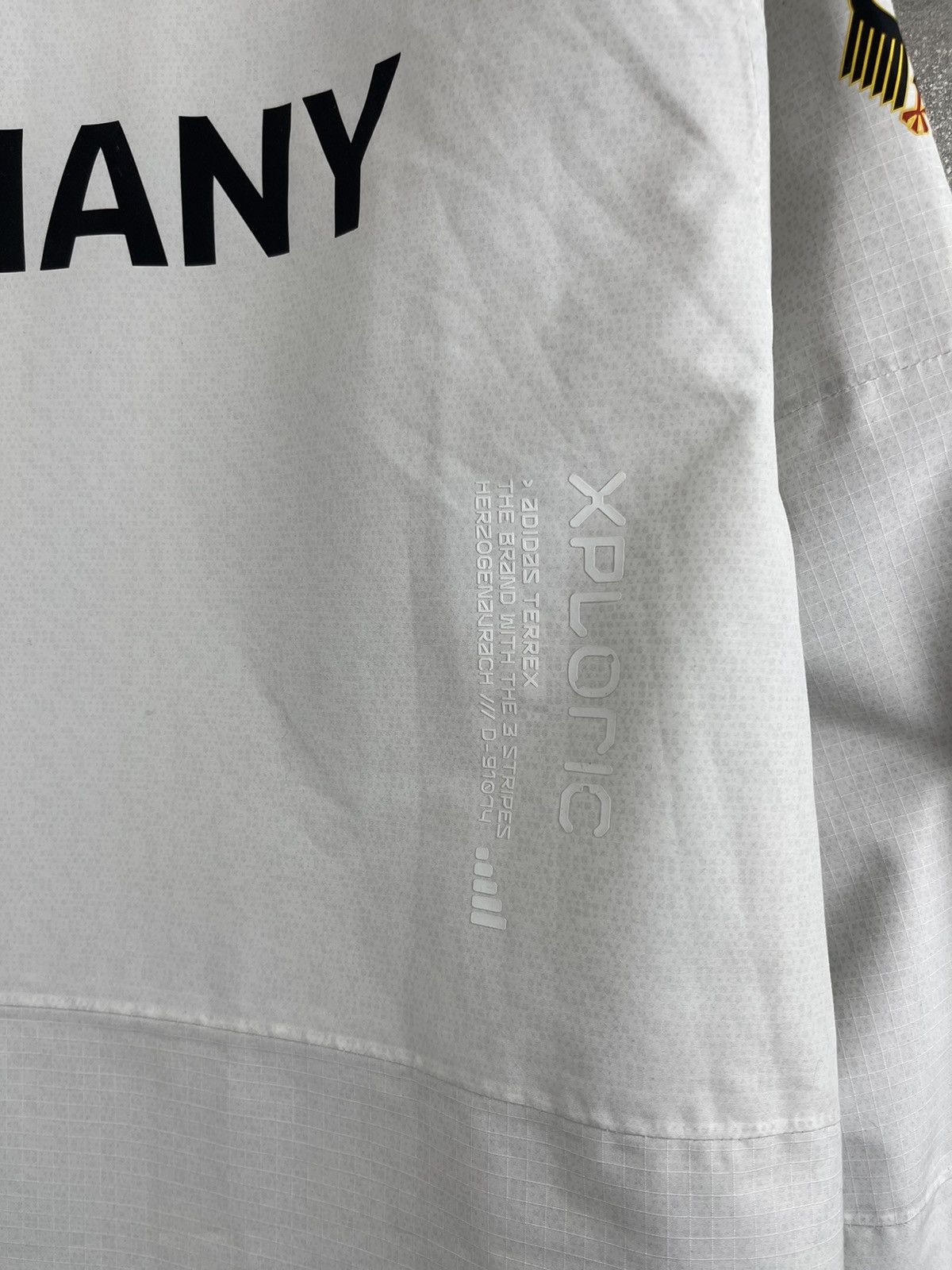 Adidas Adidas Germany Jugend Team Jacket | White Hooded Windbreaker Size US XL / EU 56 / 4 - 11 Thumbnail