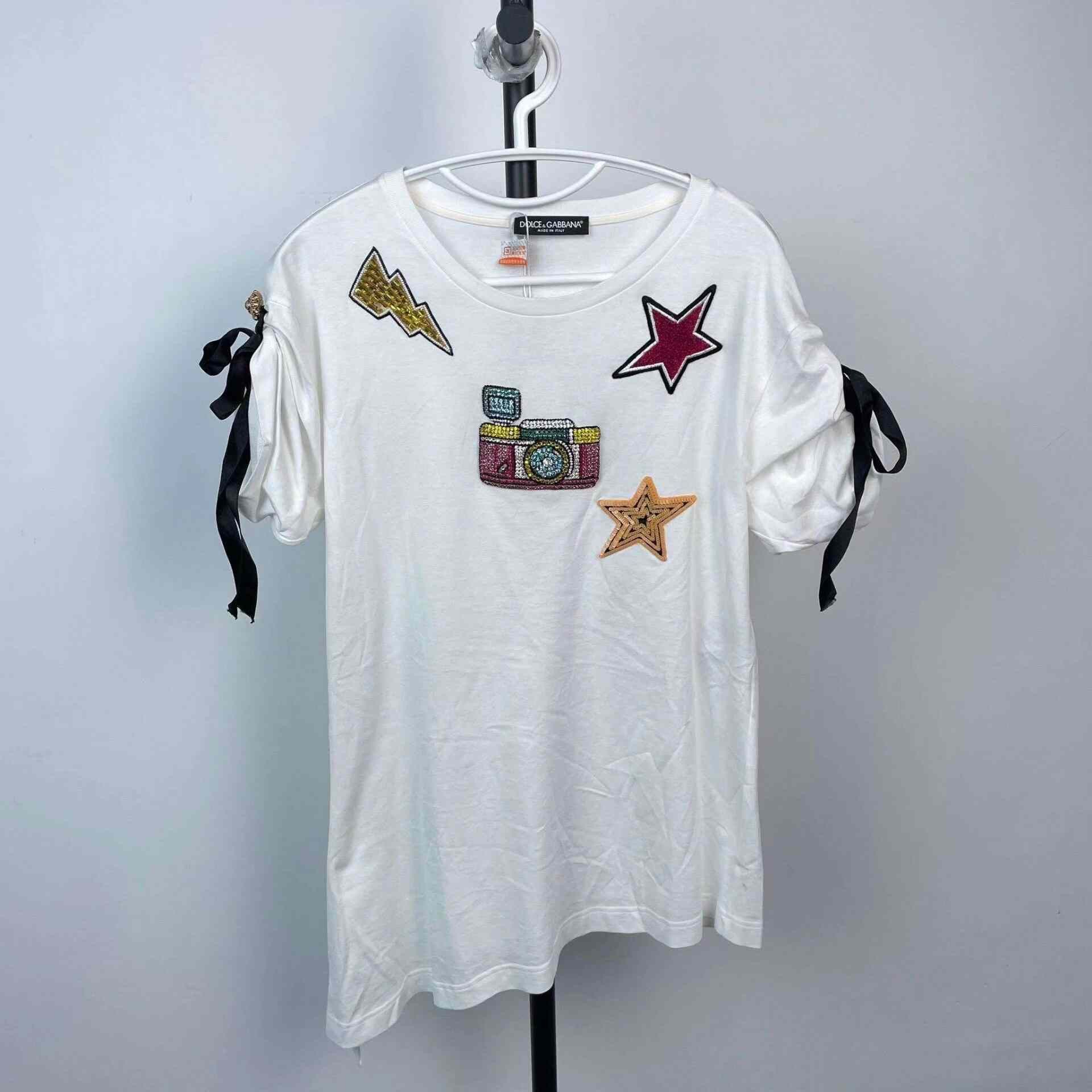 Dolce & Gabbana Dolce & Gabbana White T-Shirt 38 Women Size S / US 4 / IT 40 - 1 Thumbnail