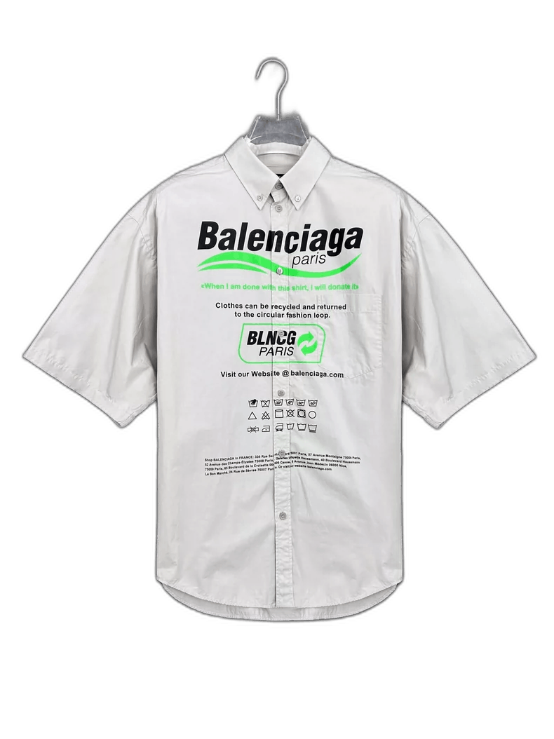 Balenciaga Balenciaga Cotton Oversized Graphic Shirt for Men Size US S / EU 44-46 / 1 - 1 Thumbnail