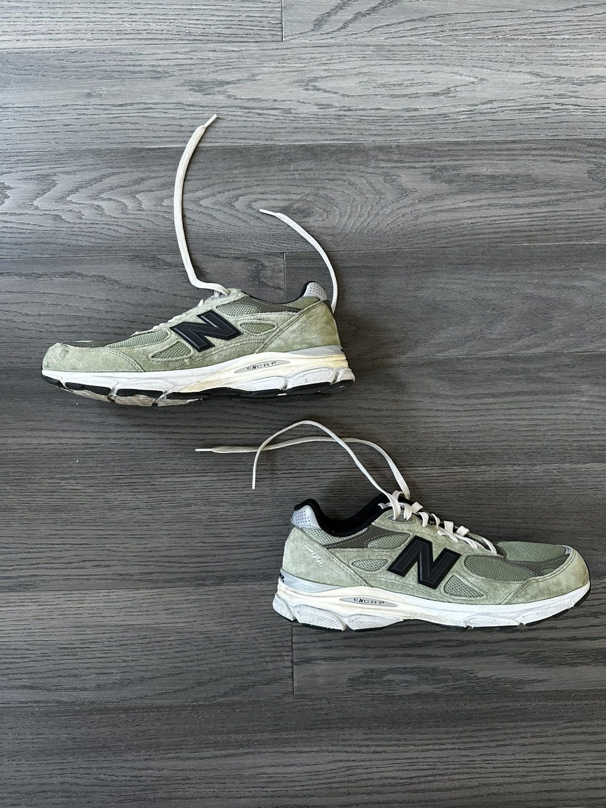 JJJJound × New Balance JJJJound New Balance 990v3 (Olive) Size US 11.5 / EU 44-45 - 1 Thumbnail