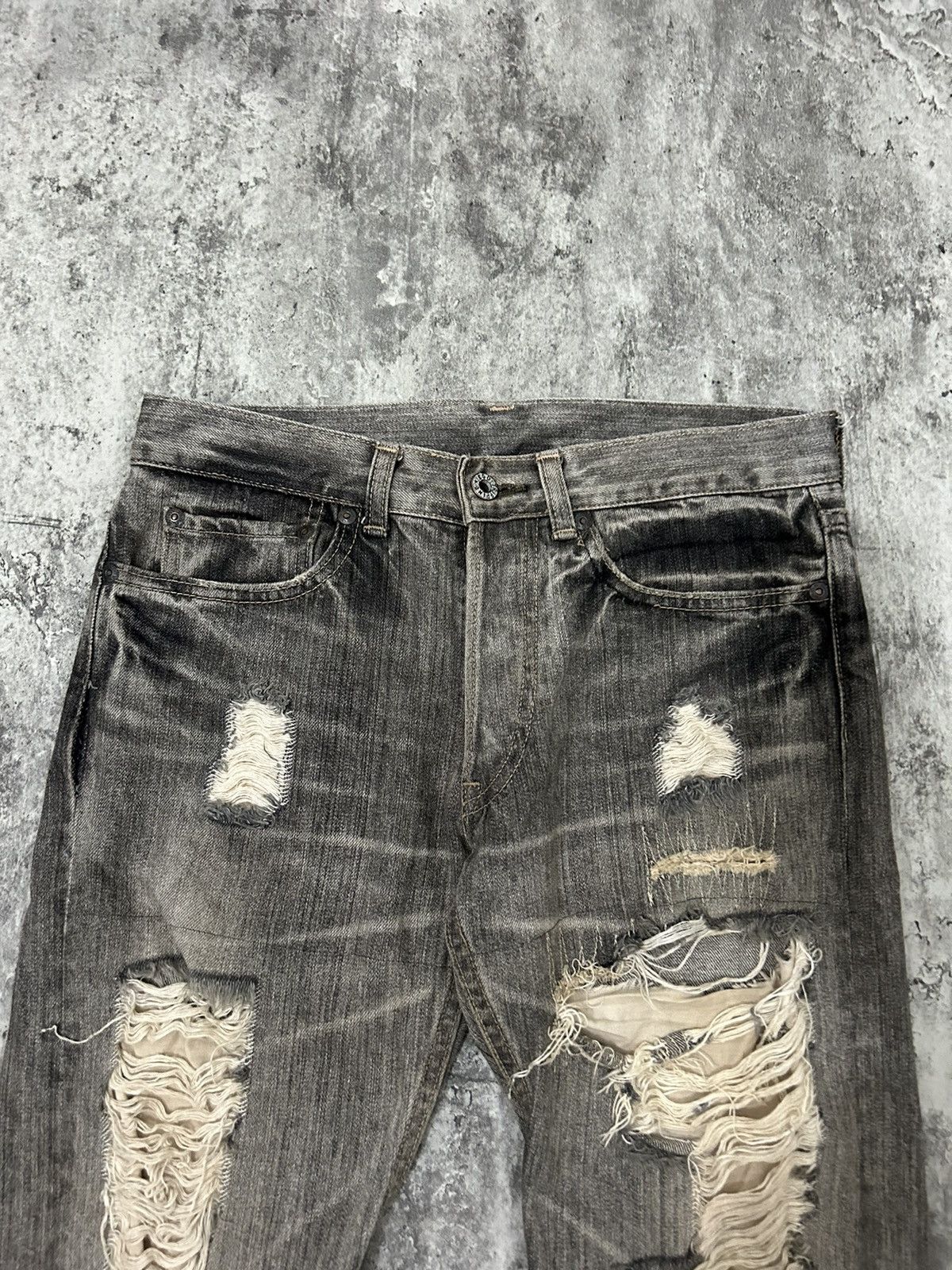 Japanese Brand Ego Tripping Japan Distressed Denim Pants Size US 30 / EU 46 - 10 Thumbnail