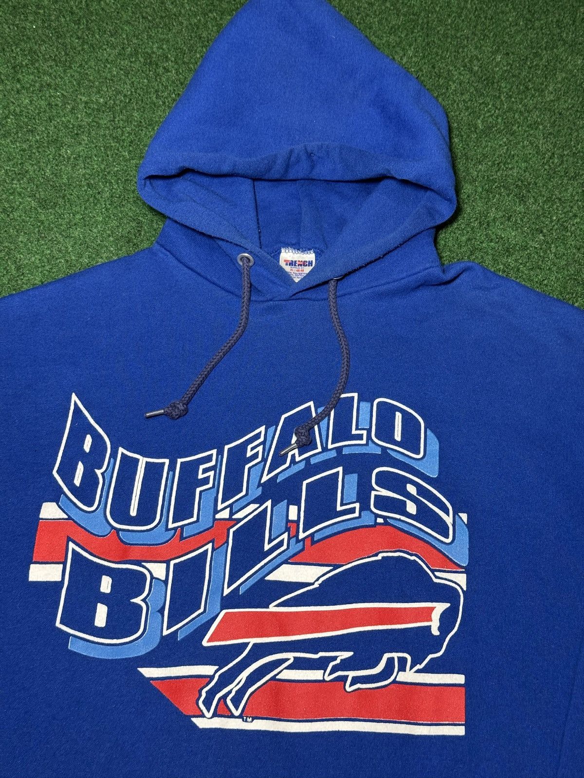 Vintage Vintage 90s Buffalo Bills Trench Made IN BUFFALO RARE Hoodie Size US XL / EU 56 / 4 - 2 Thumbnail