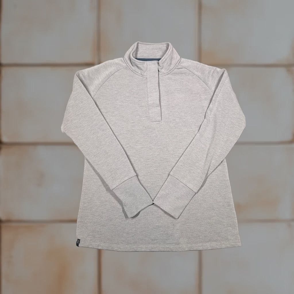 Vintage Free Fly Pullover Mens M Gray Performance Bamboo Mock Neck Hiking Top Size US M / EU 48-50 / 2 - 1 Thumbnail