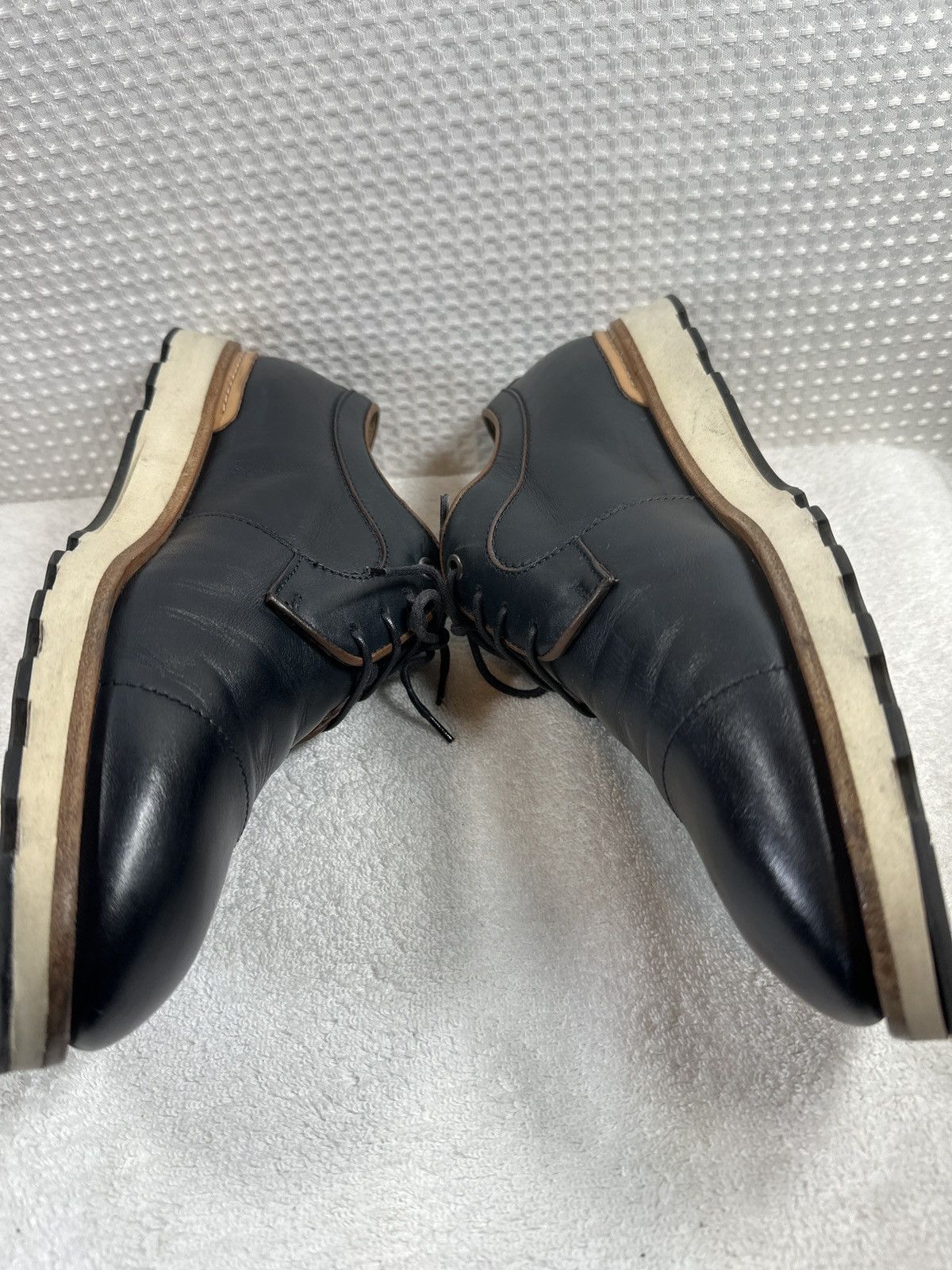 Ermenegildo Zegna Ermenegildo Zegna Look Leather Cap Toe Derby Shoes Size US 10.5 / EU 43-44 - 5 Thumbnail