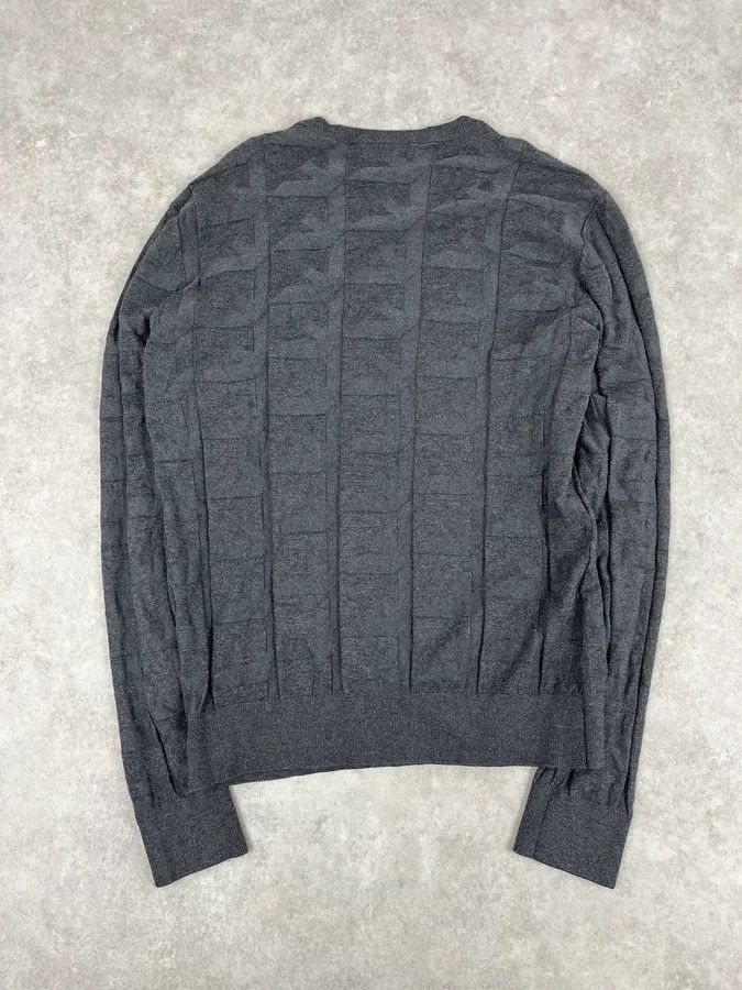 Emporio Armani Emporio Armani Grey Square Wool Sweater Size US M / EU 48-50 / 2 - 6 Thumbnail