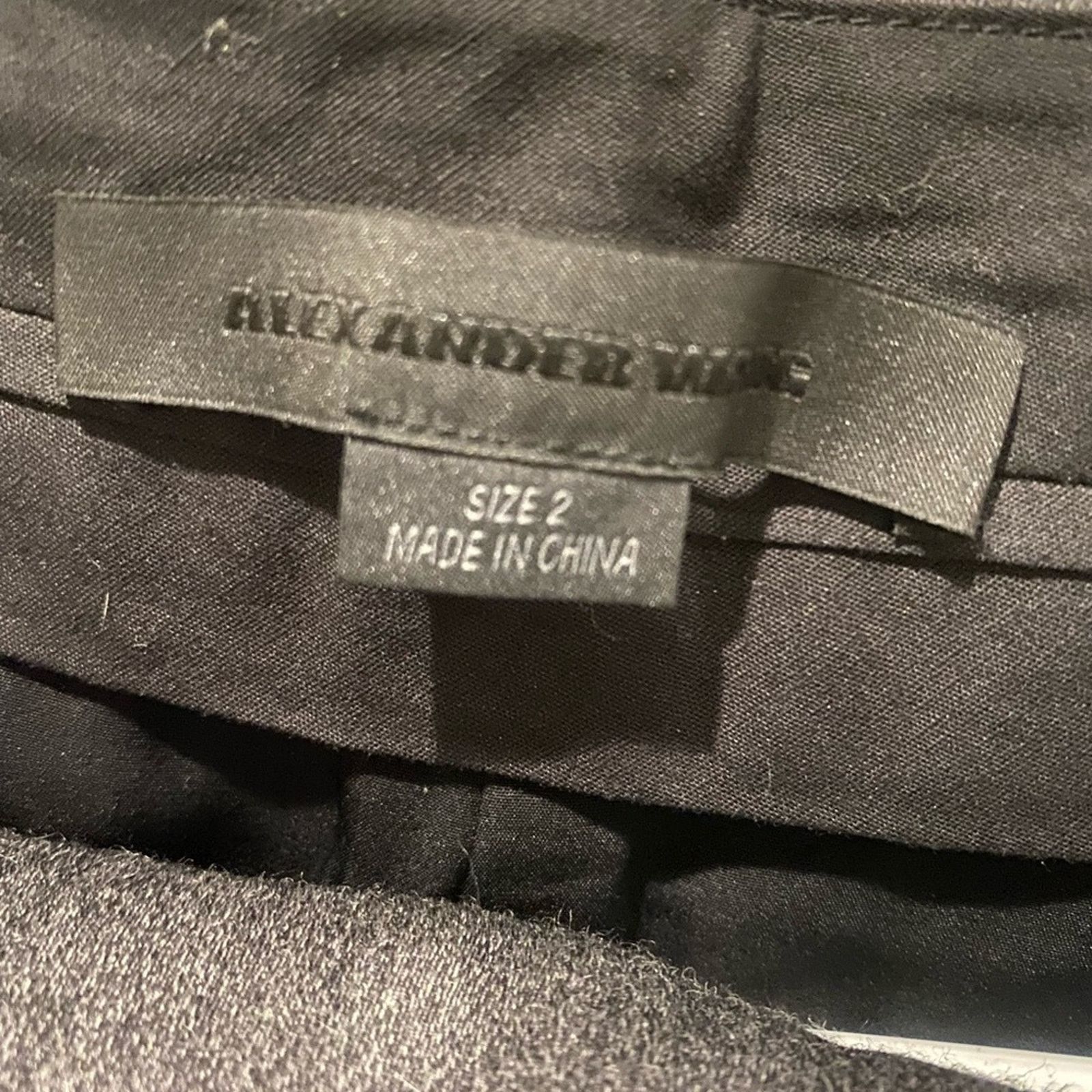 Alexander Wang ALEXANDER WANG Wool/leather Skinny Leg Trousers SZ. 2 Gray Size 26" / US 2 / IT 38 - 3 Thumbnail