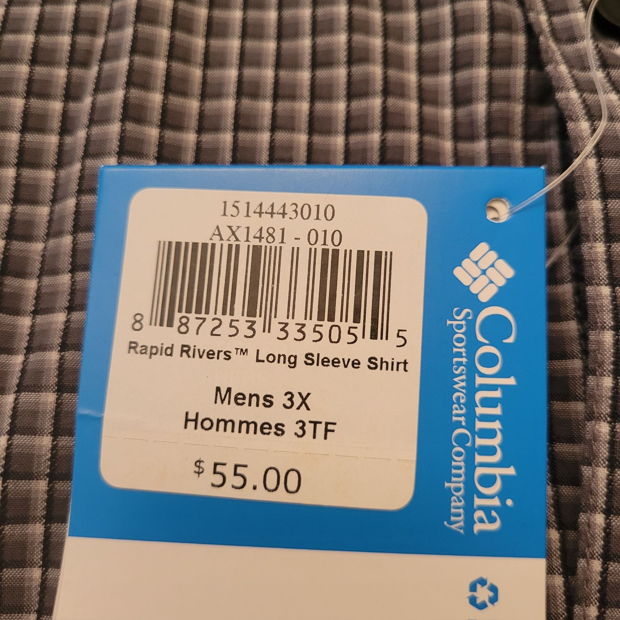 Columbia Columbia Rapid Rivers Long Sleeve Shirt 3X Gray Plaid Size US XXL / EU 58 / 5 - 5 Thumbnail