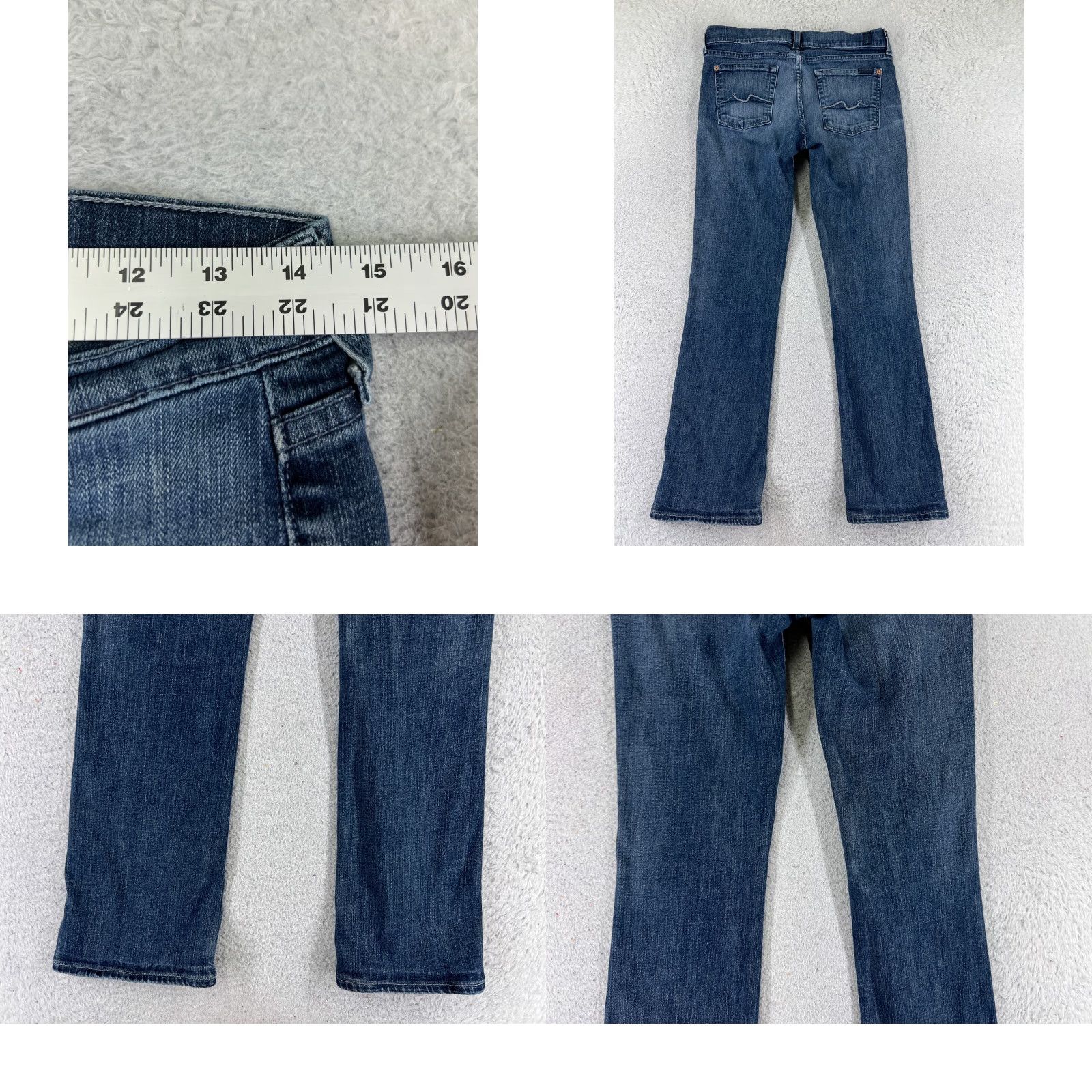 7 For All Mankind 7 For All Mankind Jeans Women Bootcut 29 Blue Denim Low Rise Cotton Blend 28x29 Seasonal Distressed Pockets Modern Mens? Size 29" - 9 Thumbnail