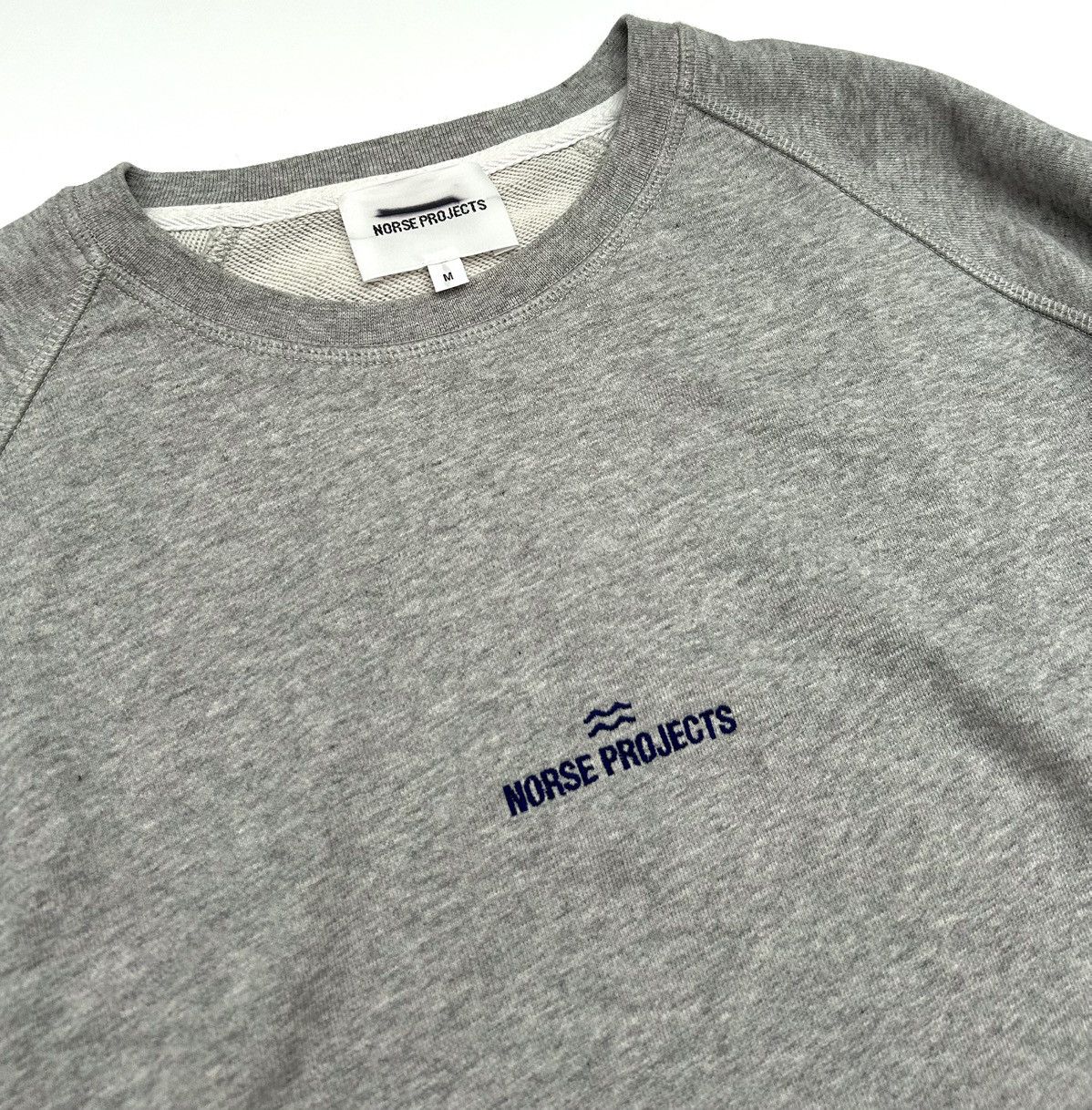 Norse Projects Norse Projects Ketel NP Wave Logo Gray Crewneck Sweatshirt Size US M / EU 48-50 / 2 - 5 Thumbnail