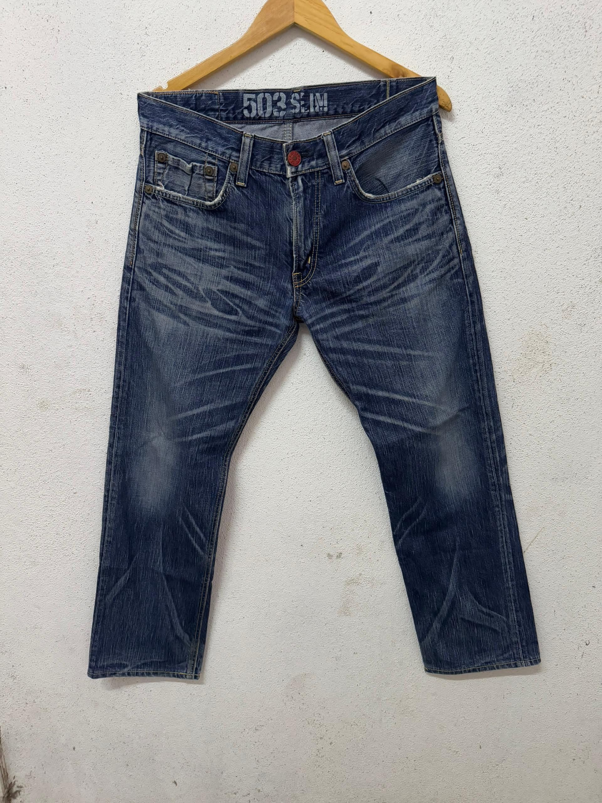 Edwin × Japanese Brand × Vintage 🔥Edwin blue trip rare jeans Size US 32 / EU 48 - 1 Thumbnail