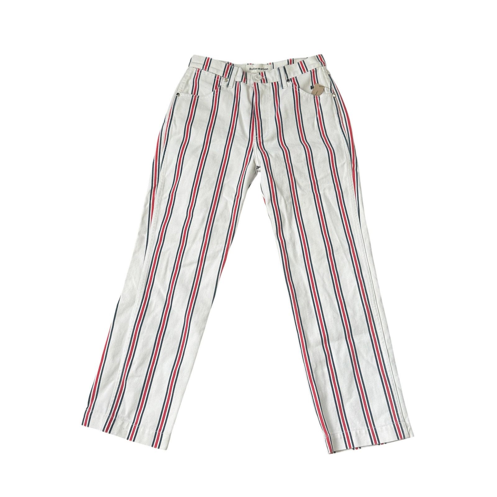 Reformation NEW Reformation Roper Jean Grenada Stripe Size 28" / US 6 / IT 42 - 1 Thumbnail