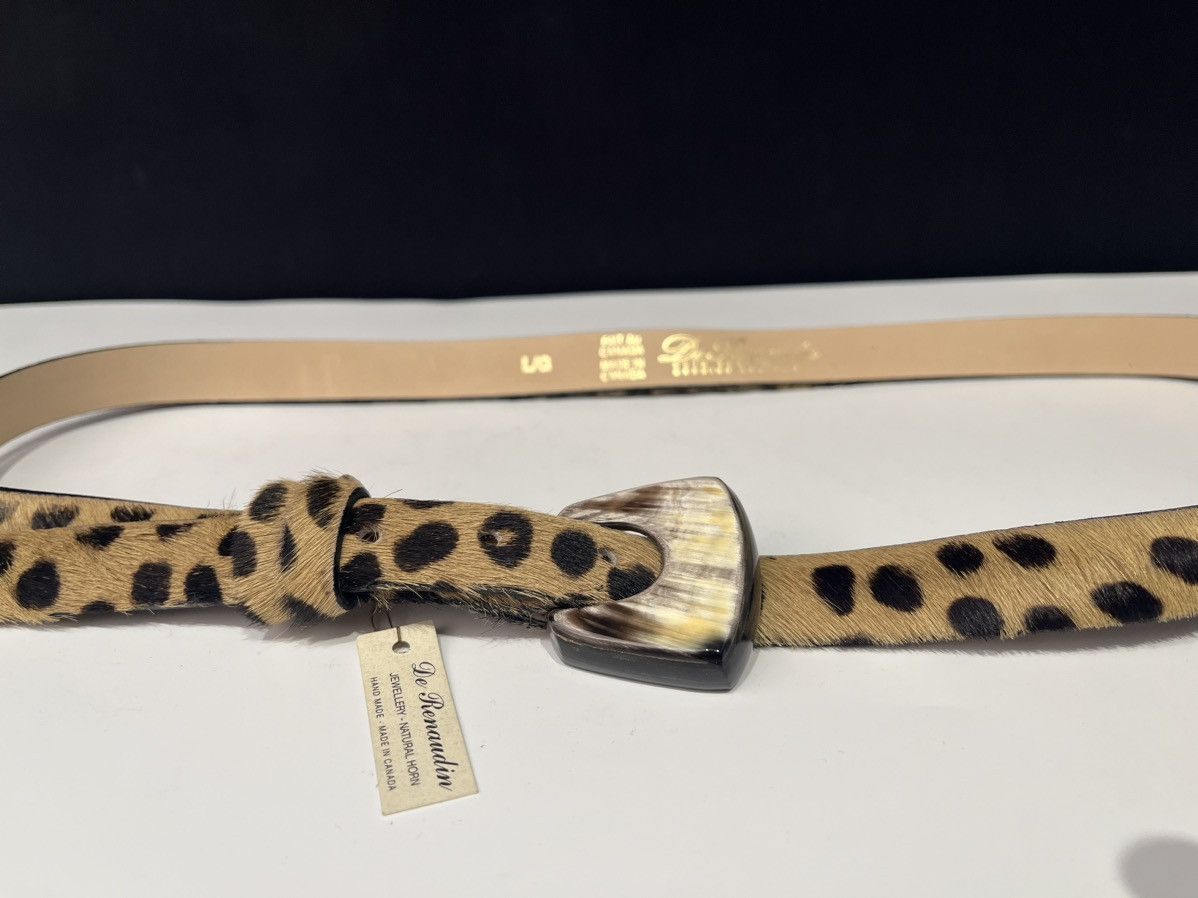 Vintage De Renaudin Cheetah Print Natural Horn Belt Size ONE SIZE - 1 Thumbnail