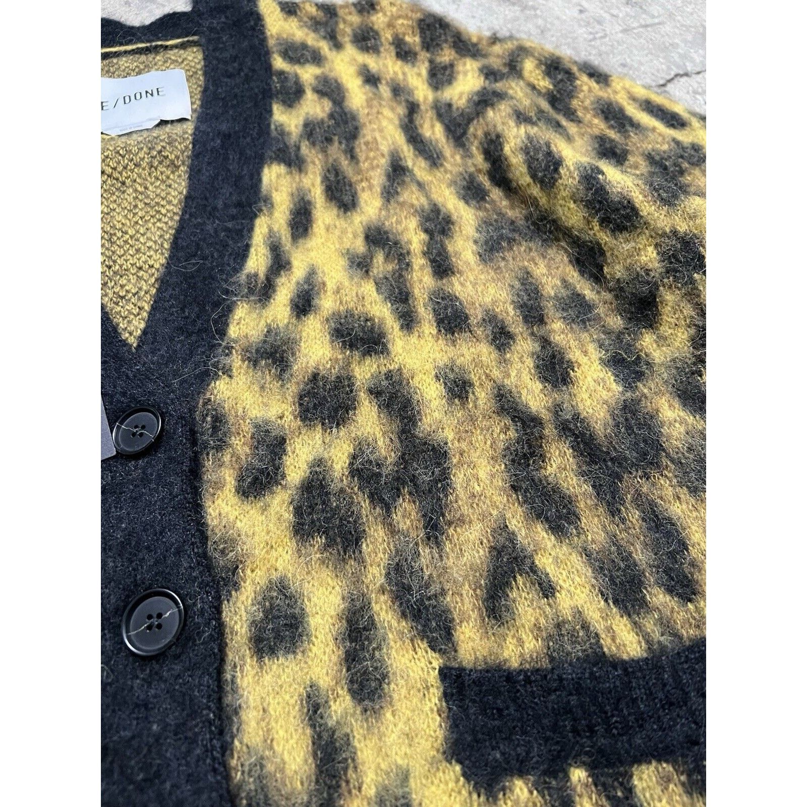 RE/DONE Re/Done 90’s Oversized Cardigan Sweater Color Yell/Blk Size S / US 4 / IT 40 - 6 Thumbnail