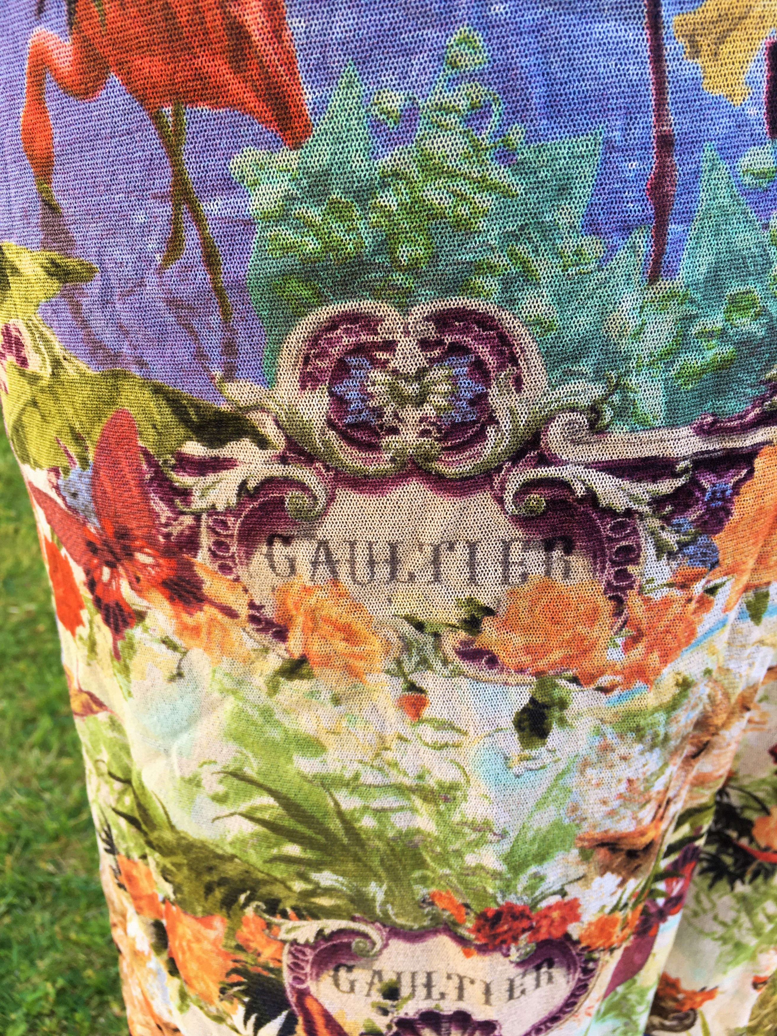 Jean Paul Gaultier Jean Paul Gaultier Tropical Butterfly Mesh Bella Hadid Dress Size M / US 6-8 / IT 42-44 - 9 Thumbnail