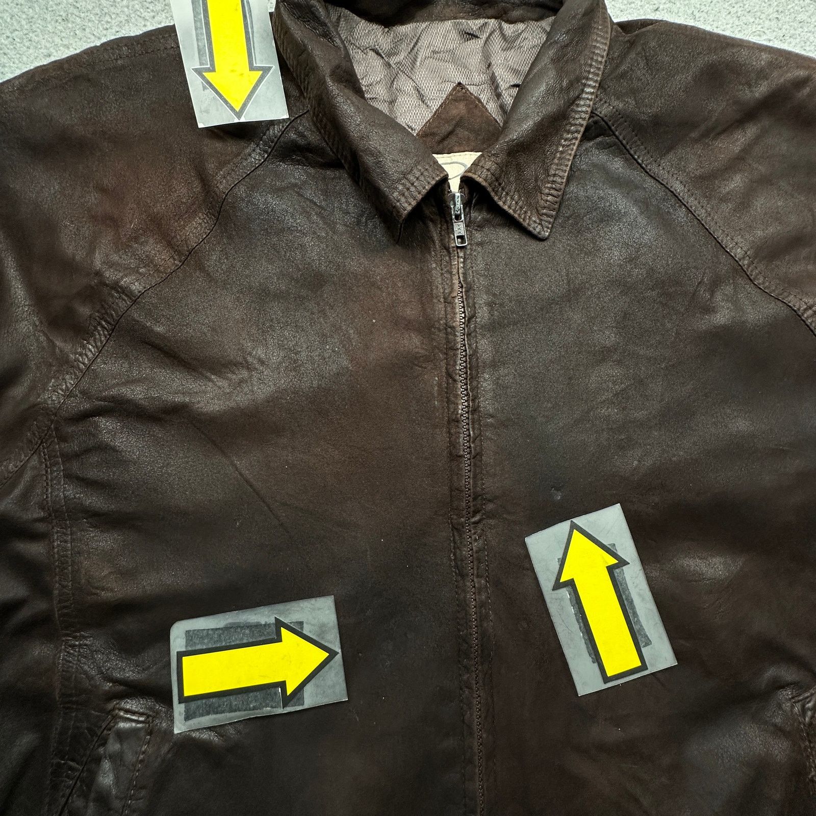 Remy Remy Leather Bomber Full Zip Bomber Jacket Mens XL 46 Brown Size US XL / EU 56 / 4 - 7 Thumbnail