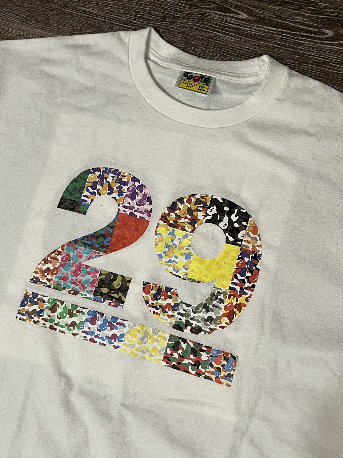 Bape A Bathing Ape 29th Anniversary Crazy Exclusive Camo Tee Size US XXL / EU 58 / 5 - 2 Thumbnail