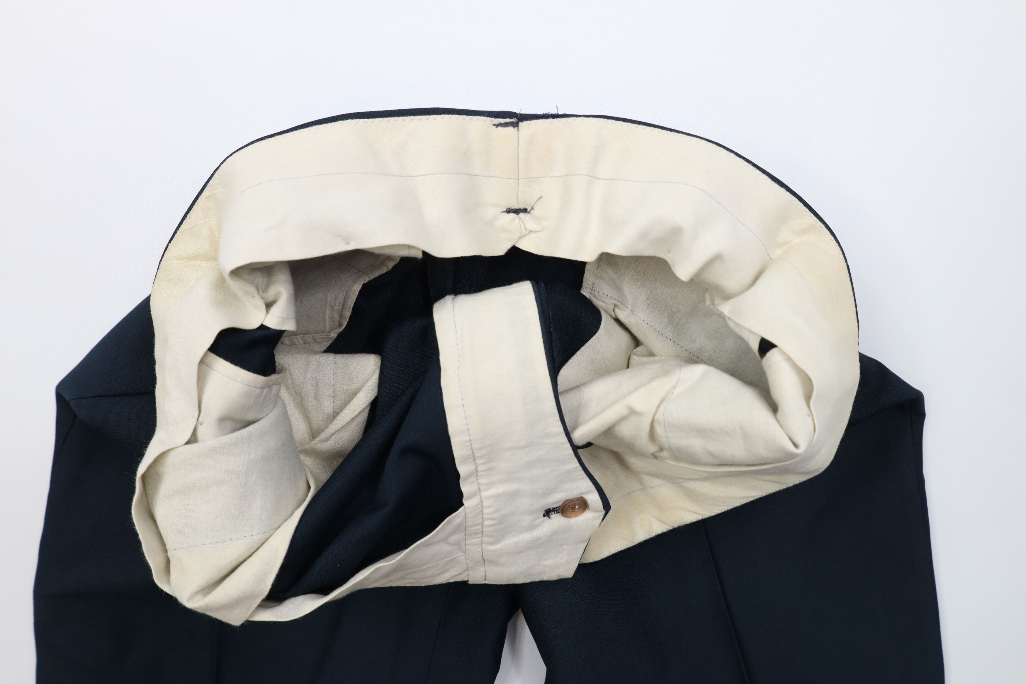 Vintage Vintage 70s Streetwear Flared Wide Leg Chino Pants Navy Blue Size US 36 / EU 52 - 6 Thumbnail