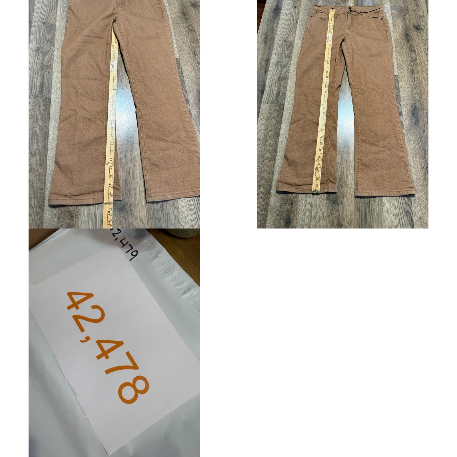 Vintage DG2 Pants Women 8P Petite Brown Khaki Straight Fit Mid Rise Pockets Casual Shirt? Size 30" / US 8 / IT 44 - 8 Thumbnail