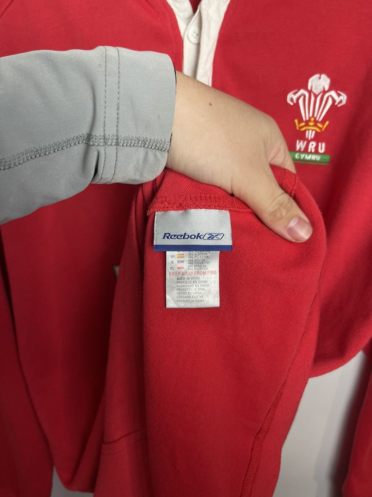Reebok × Vintage Reebok Wales Brains W.R.U 125 Years Jersey Shirt Men’s Sz M Size US M / EU 48-50 / 2 - 7 Thumbnail