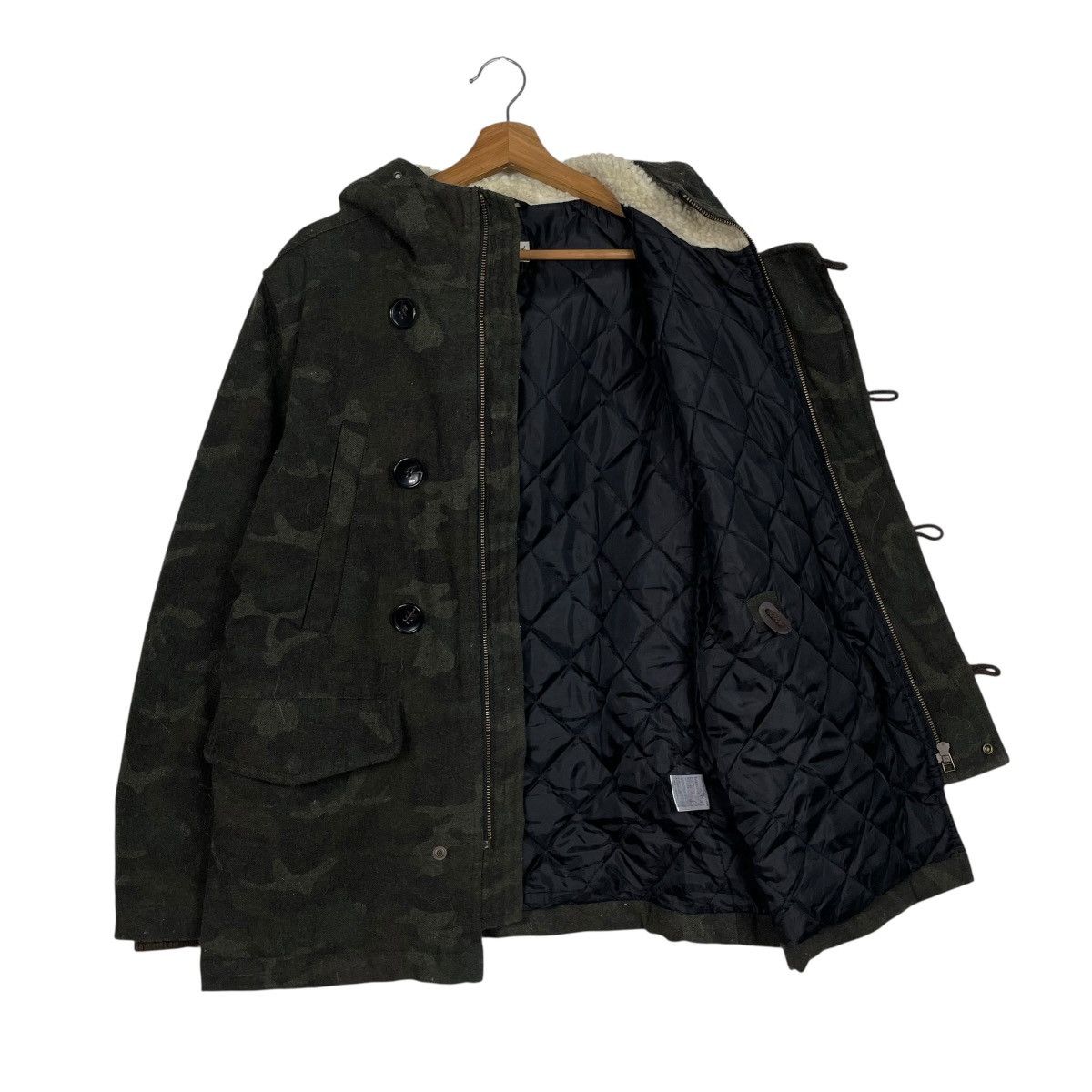 Global Work Japanese Brand Global Work Camo Hooded Jacket Size US L / EU 52-54 / 3 - 10 Thumbnail
