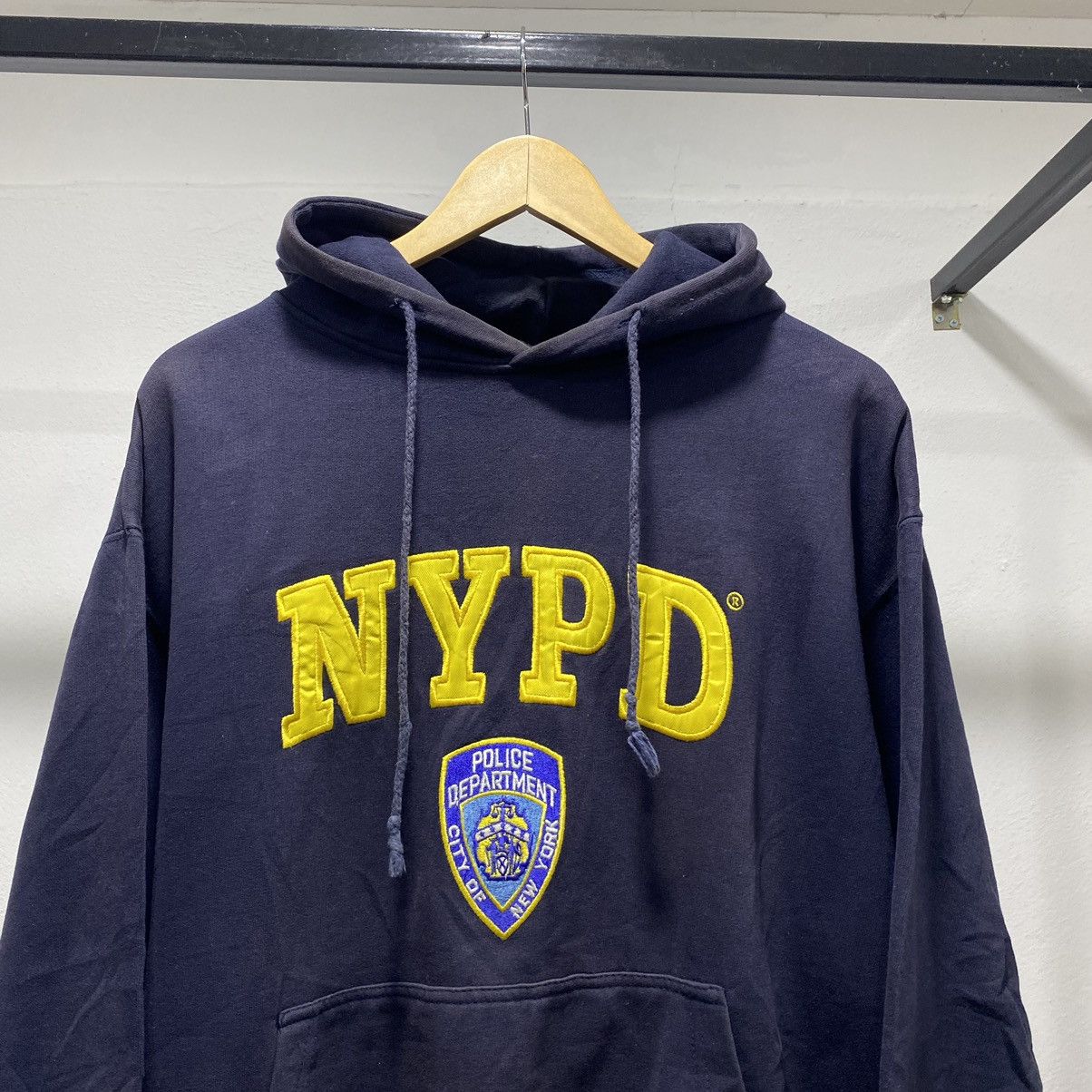 Vintage Faded☠️ NYPD Police Heavyweight Pullover Hoodie Sweater Y2K Size US L / EU 52-54 / 3 - 3 Thumbnail