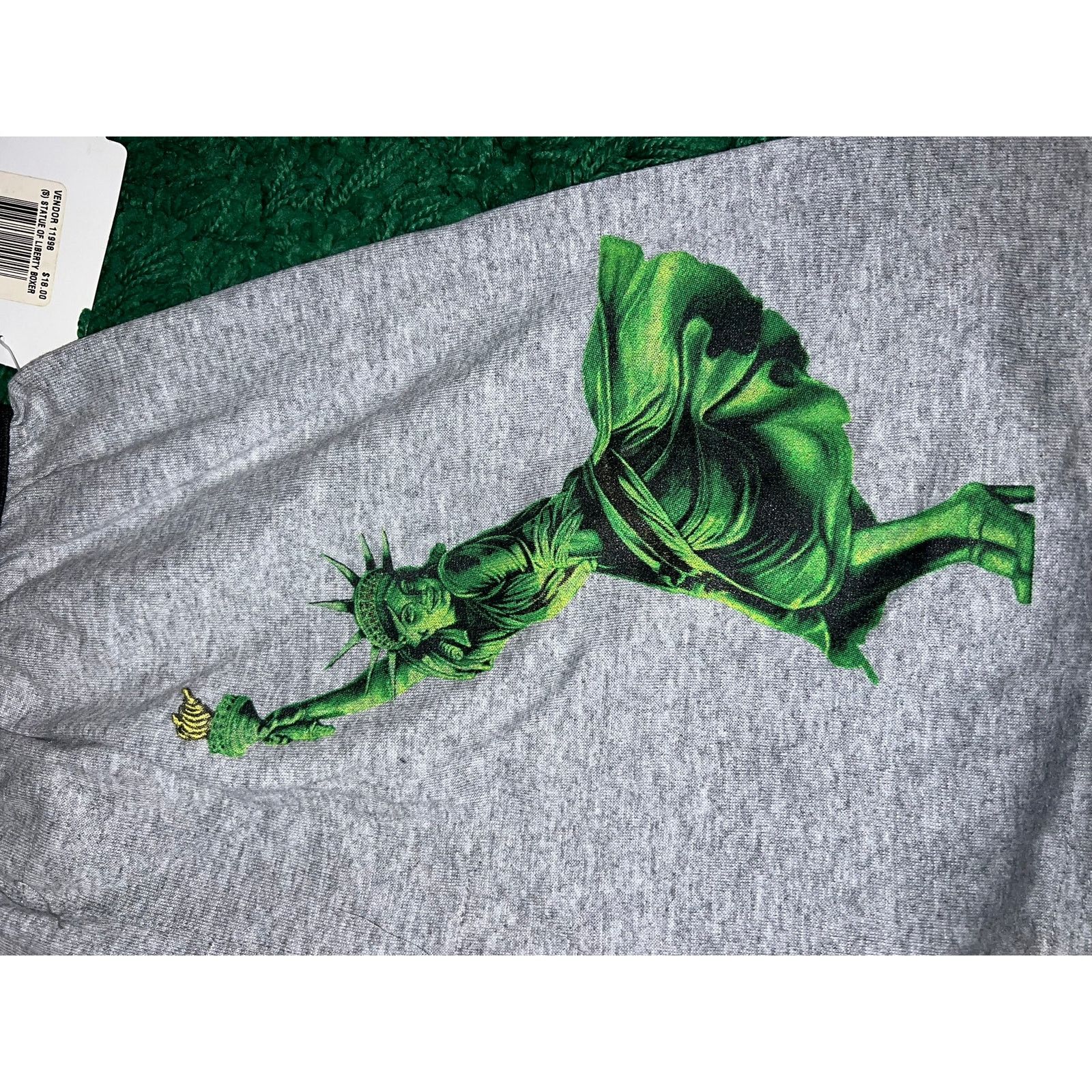 Vintage Vintage New York Las Vegas Statue Of Liberty Gray Boxers VTG Size 24" / US 00 / IT 34 - 3 Thumbnail
