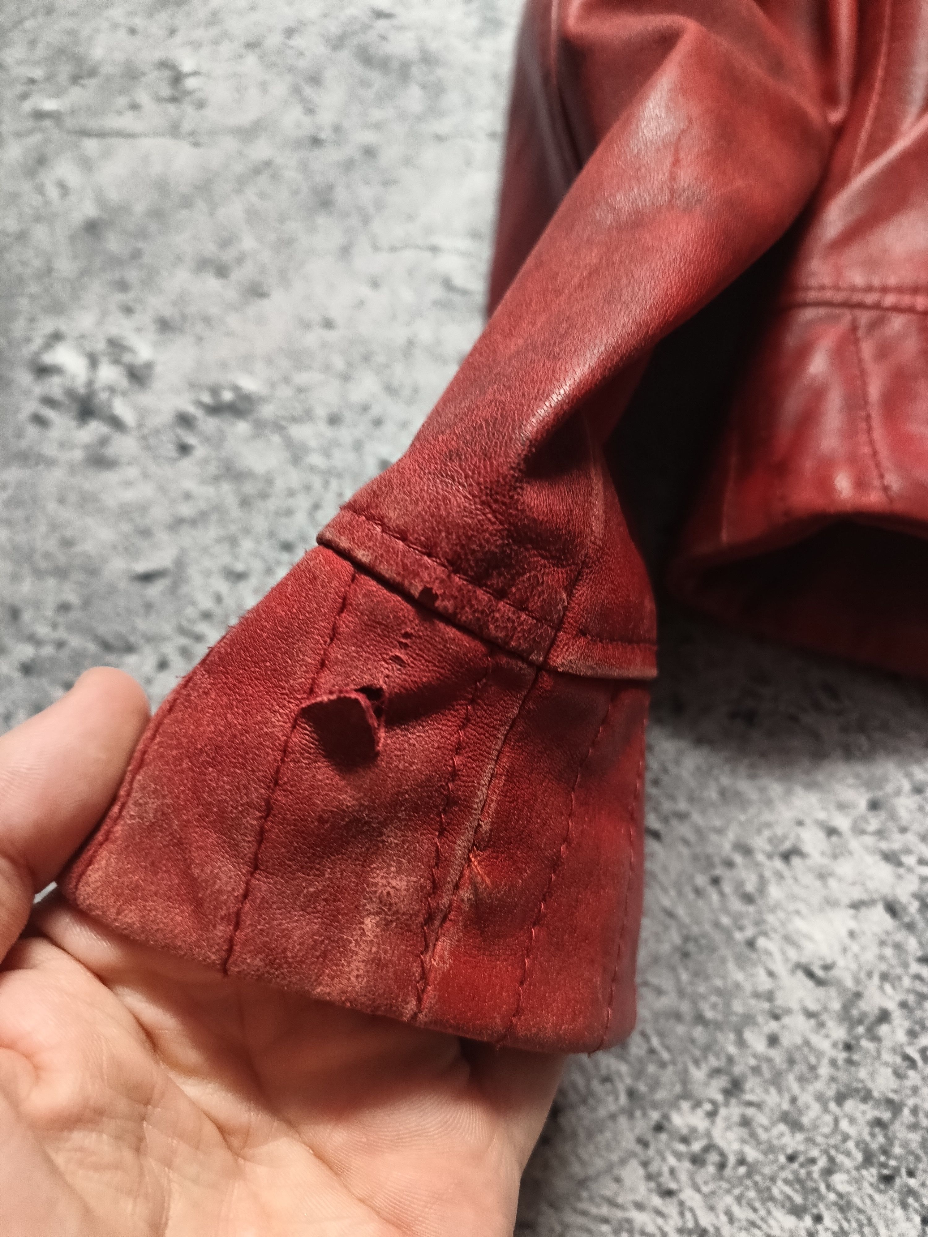 Vintage Vintage Faded Leather Jacket Size M / US 6-8 / IT 42-44 - 9 Thumbnail