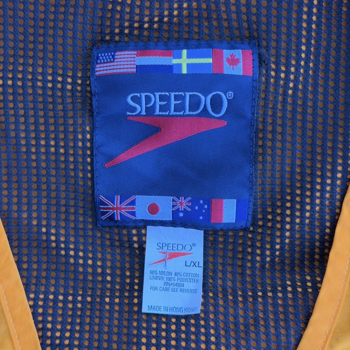 Speedo Vintage Speedo Vest Bright Orange Toggle Outdoor Activewear Size US L / EU 52-54 / 3 - 4 Thumbnail