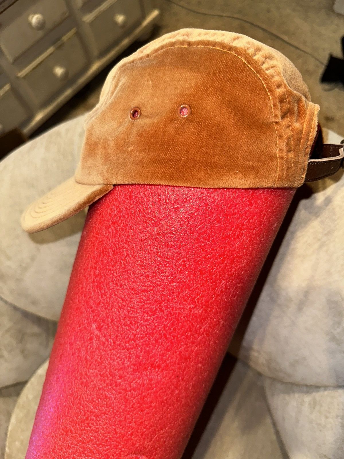 Supreme Supreme Velvet Camp Cap Orange Size ONE SIZE - 2 Thumbnail