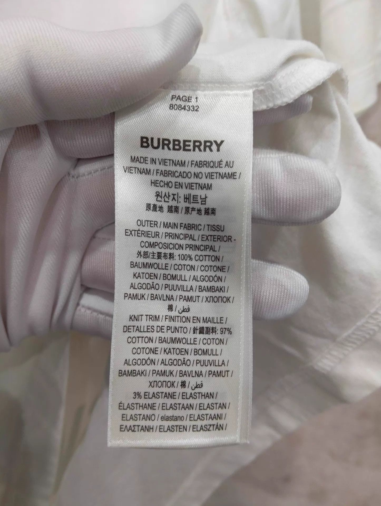 Burberry Burberry White Logo Print Crewneck T-Shirt XS Size US XS / EU 42 / 0 - 6 Thumbnail