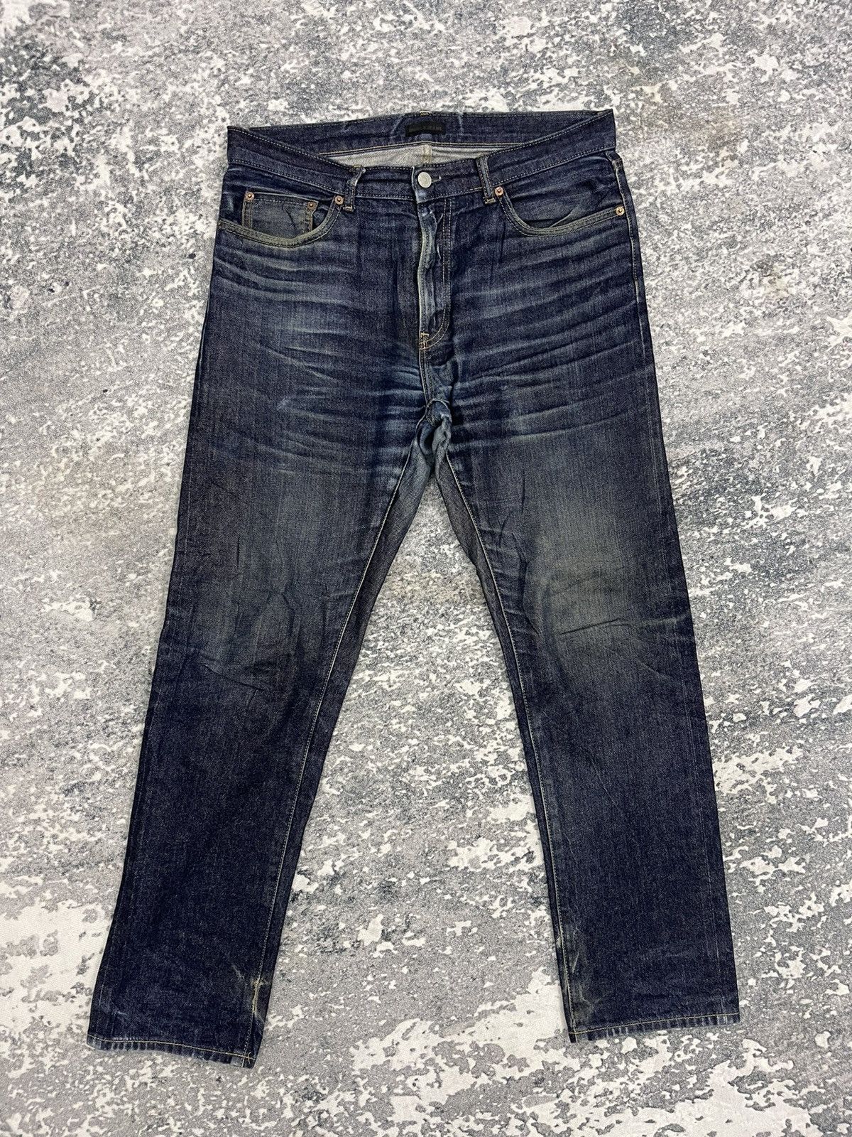 Kaihara Denim Uniqlo Kaihara Selvedge Distressed Jeans Size US 33 - 1 Thumbnail