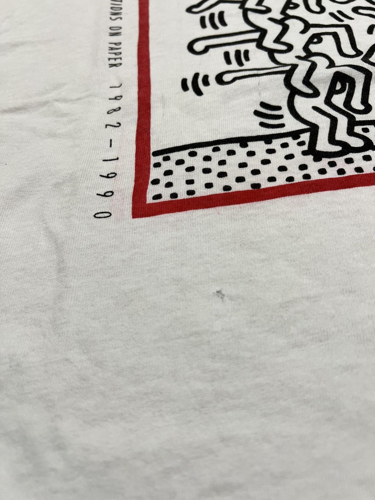 Keith Haring Vintage 90s Keith Haring “People Ladder” Artwork Tee Size US L / EU 52-54 / 3 - 3 Thumbnail
