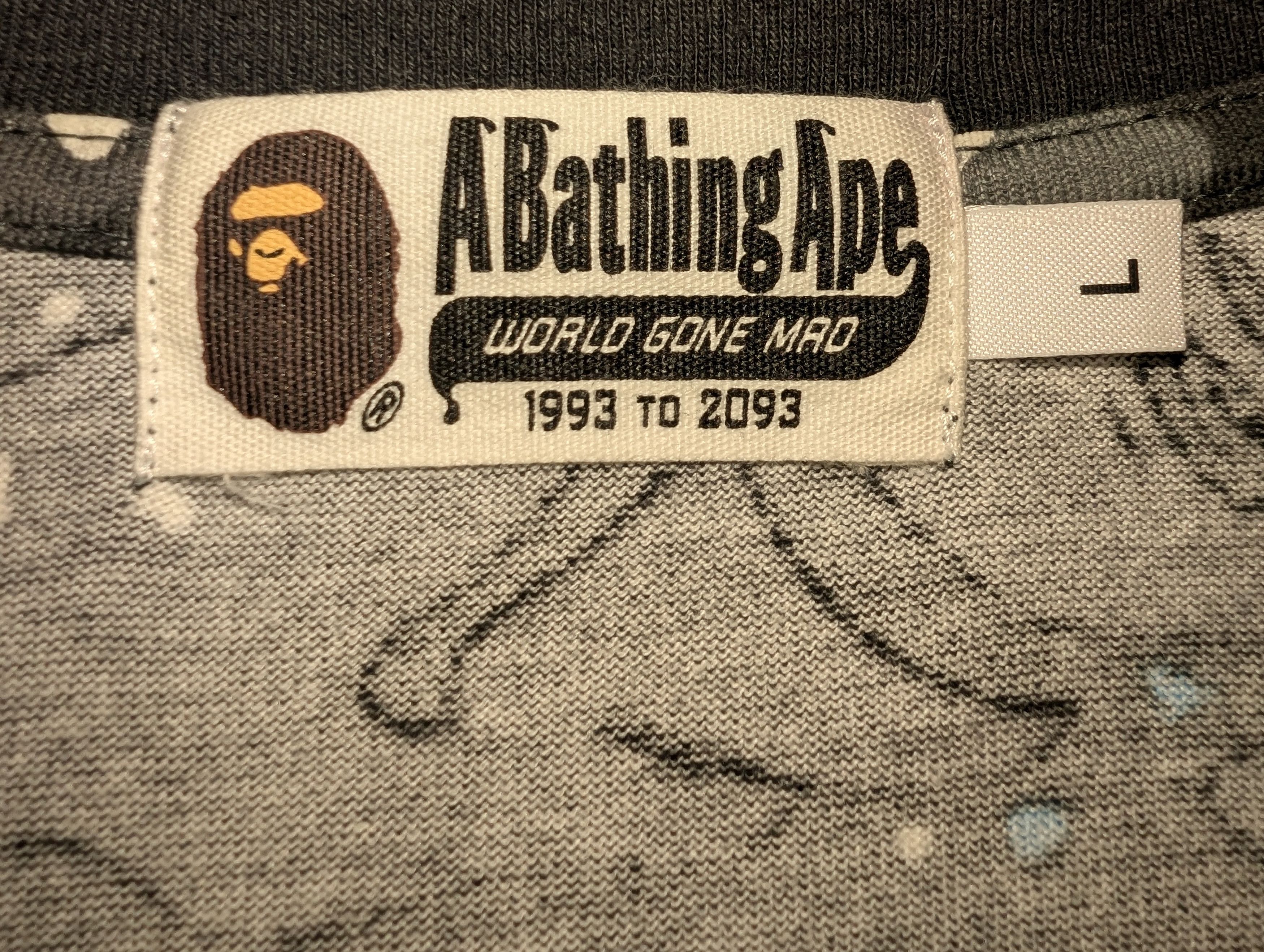 Bape BAPE SPACE CAMO SHARK T-SHIRT Size US L / EU 52-54 / 3 - 5 Thumbnail