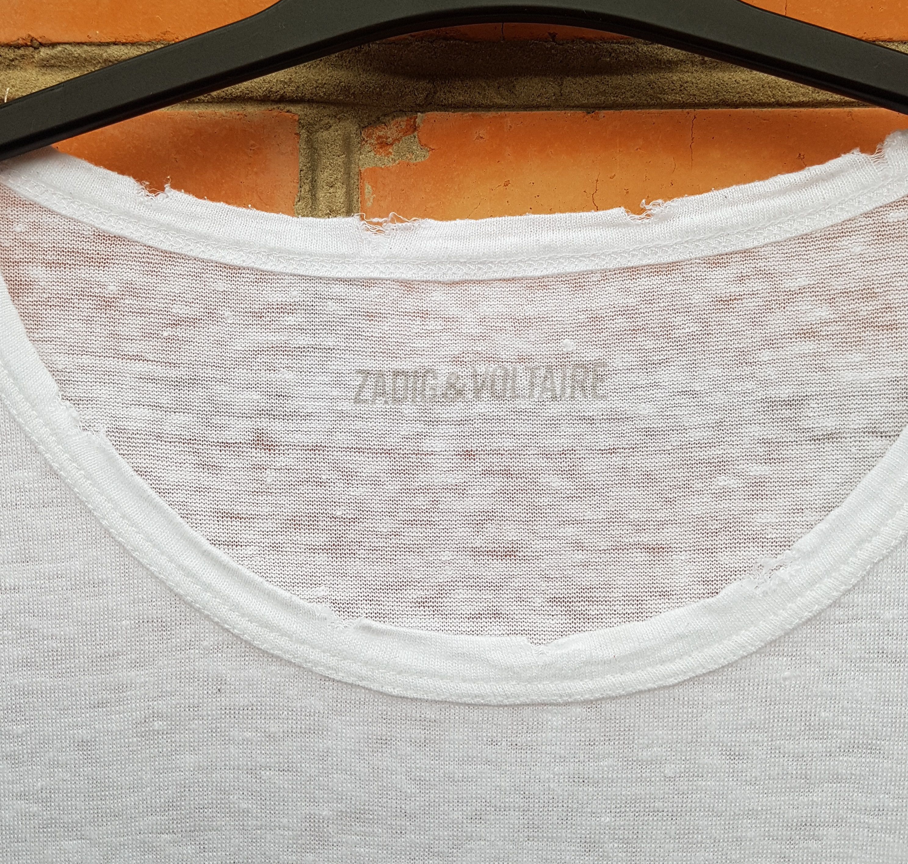 Zadig & Voltaire Zadig & Voltaire Love Is Destroyed Amber Linen Tee T Shirt Size S / US 4 / IT 40 - 7 Thumbnail
