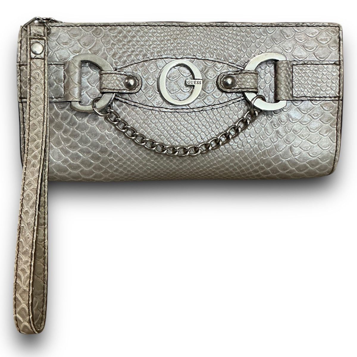 Guess Y2K Vintage Guess Faux Snakeskin Embossed Clutch Wristlet Size ONE SIZE - 8 Thumbnail