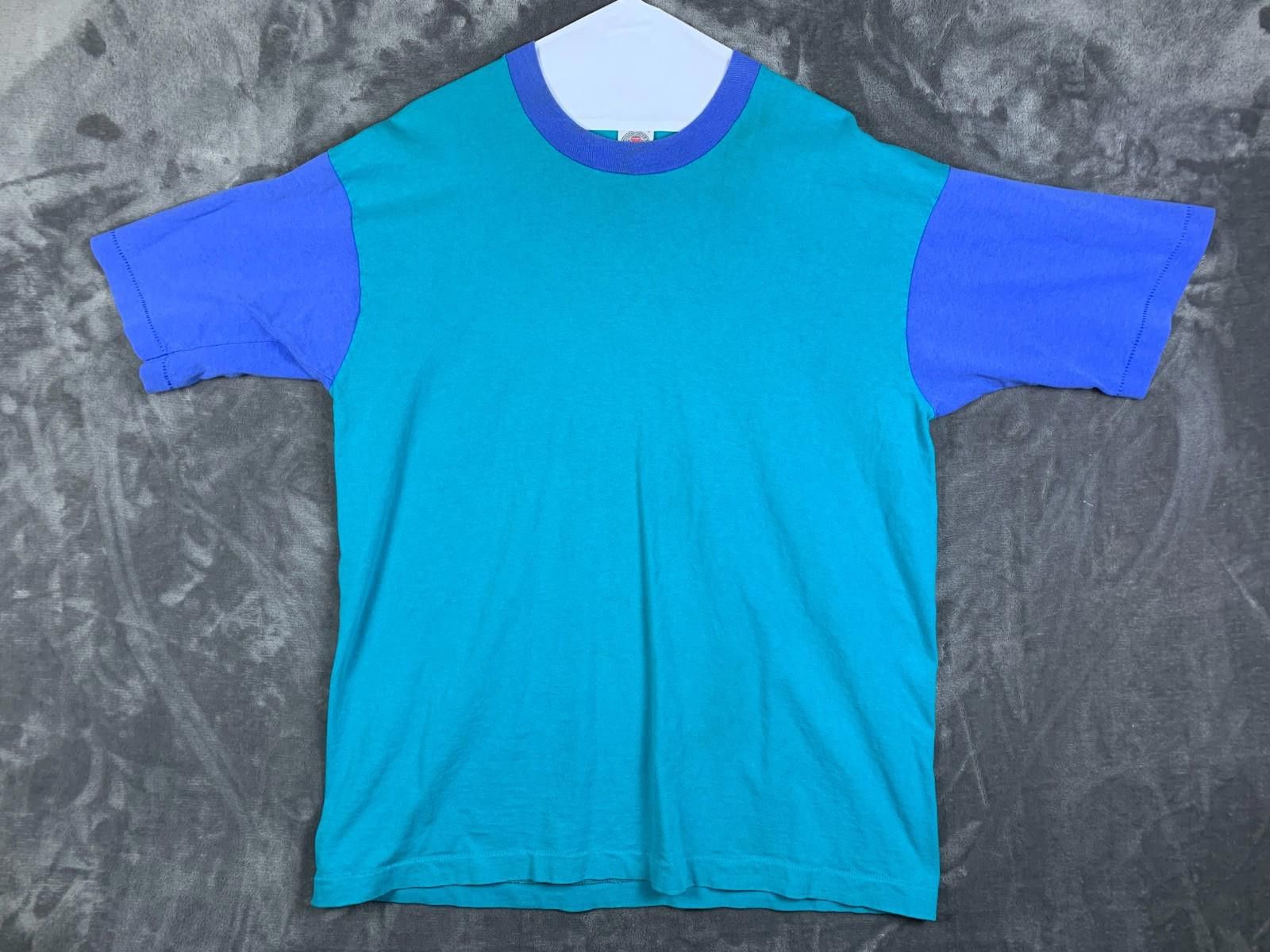 Designer Munsingwear 90s, 2 Tone T Shirt M Single Stitch Selvedge 265 Size US M / EU 48-50 / 2 - 1 Thumbnail