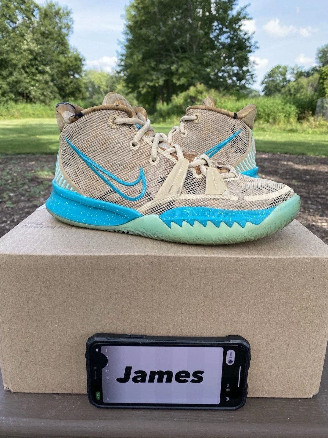 Nike Nike Kyrie 7 Gs Ripple CT4080207 Size 6 Size US 6 / EU 39 - 1 Thumbnail