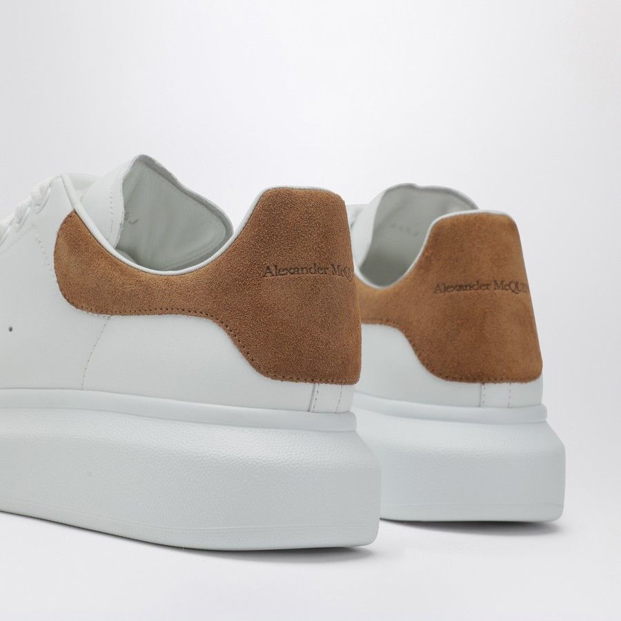 Alexander McQueen o1d2blof0126 Oversize Low-Top Sneakers in White/Beige Size US 12 / EU 45 - 5 Thumbnail