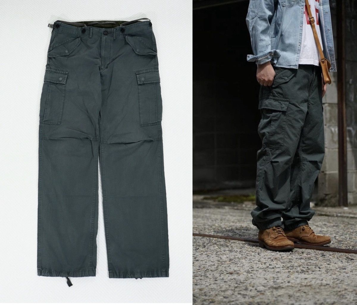 image of Visvim 21Ss Jumbo Eiger Sanction Pants in Green, Men's (Size 36)