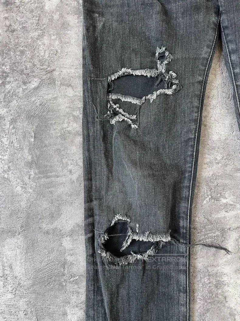 Saint Laurent Paris Saint Laurent Paris Cut-out worn-out denim jeans Size US 30 / EU 46 - 3 Thumbnail